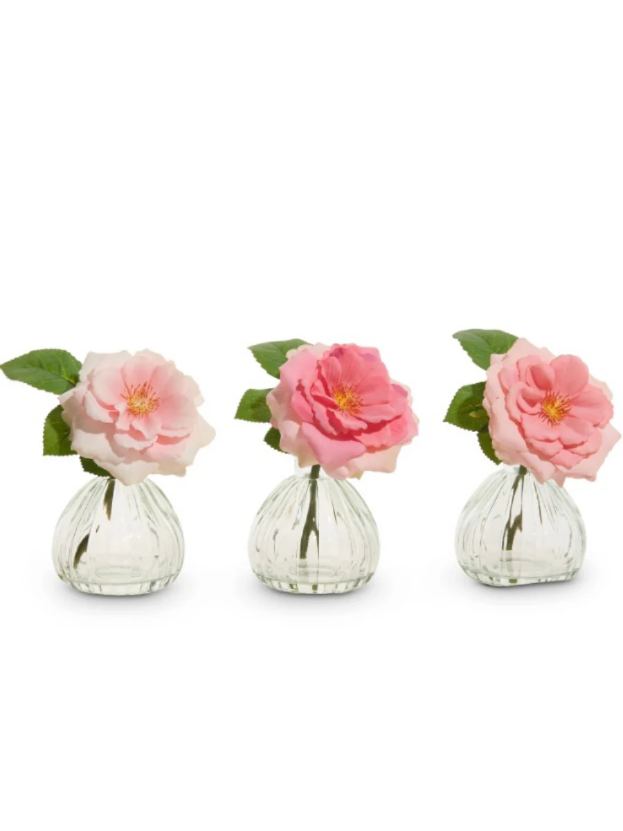 Cheerful Stem in Glass Vase Decor - Multiple Options