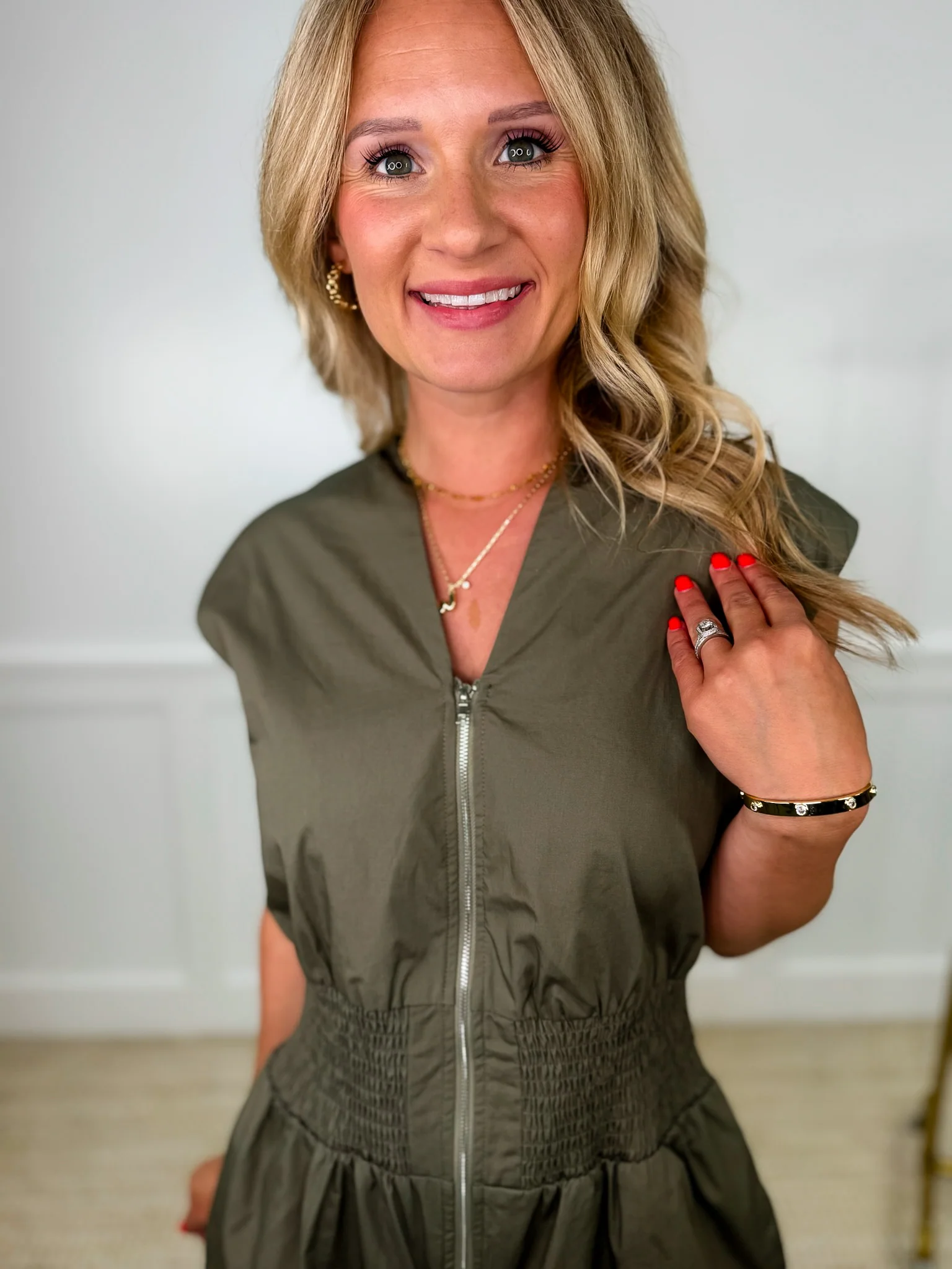 Classy Vibes Cotton Avery Mae Zip Up Romper - 2 colors! - Image 4