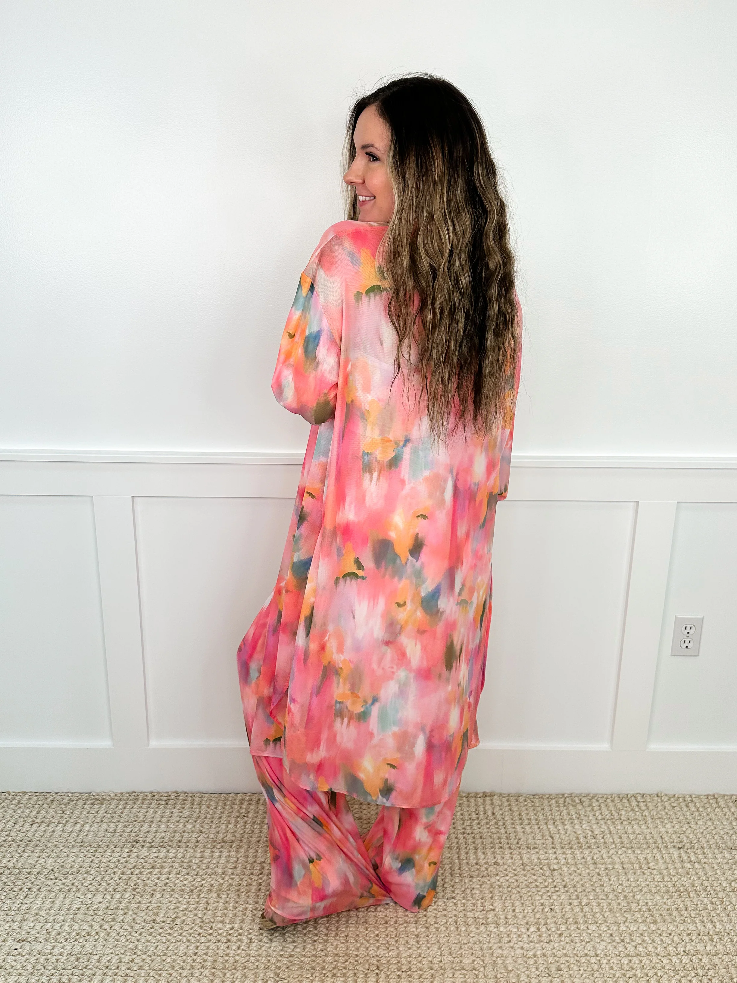 Colorful Times Long Sleeve Pink Avery Mae Button Up Top - Image 2