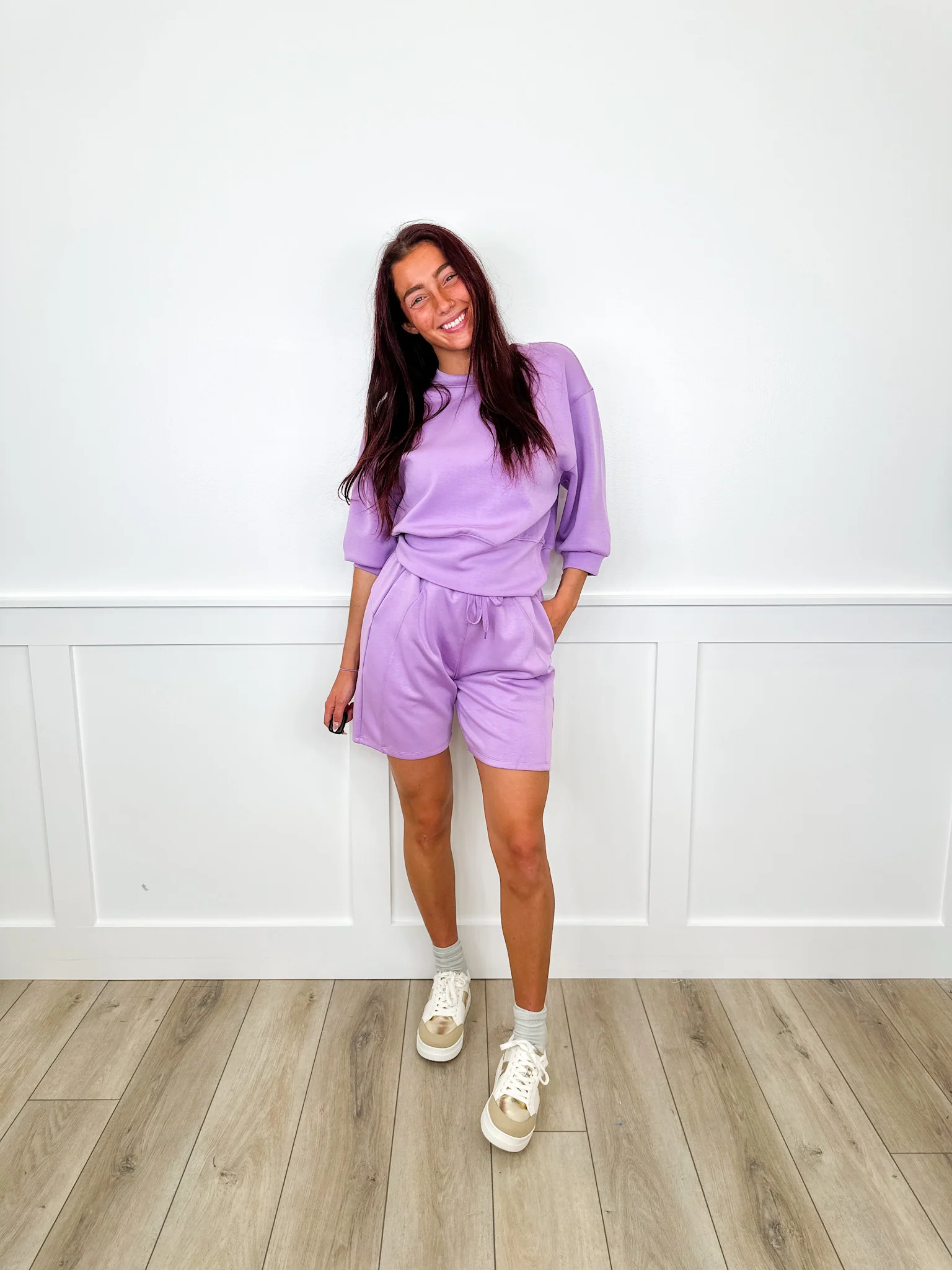 Come Back Around 3/4 Sleeve Avery Mae Mom Cropped Top - 3 colors! - Image 2