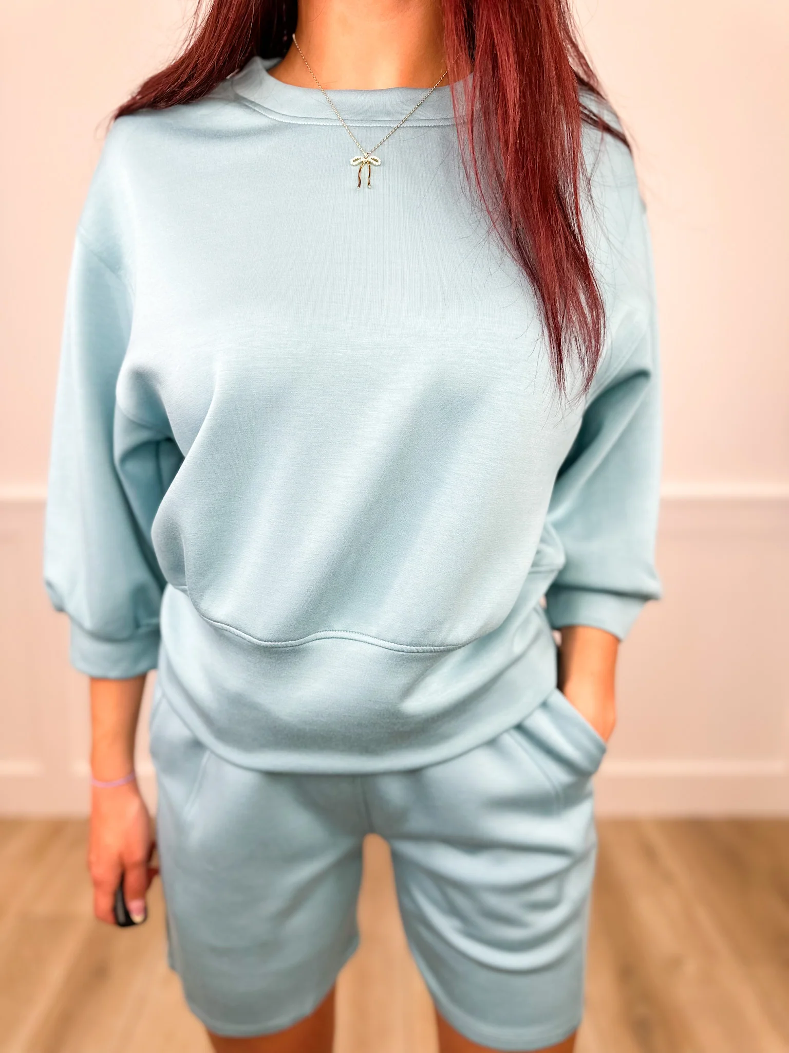 Come Back Around 3/4 Sleeve Avery Mae Mom Cropped Top - 3 colors! - Image 5