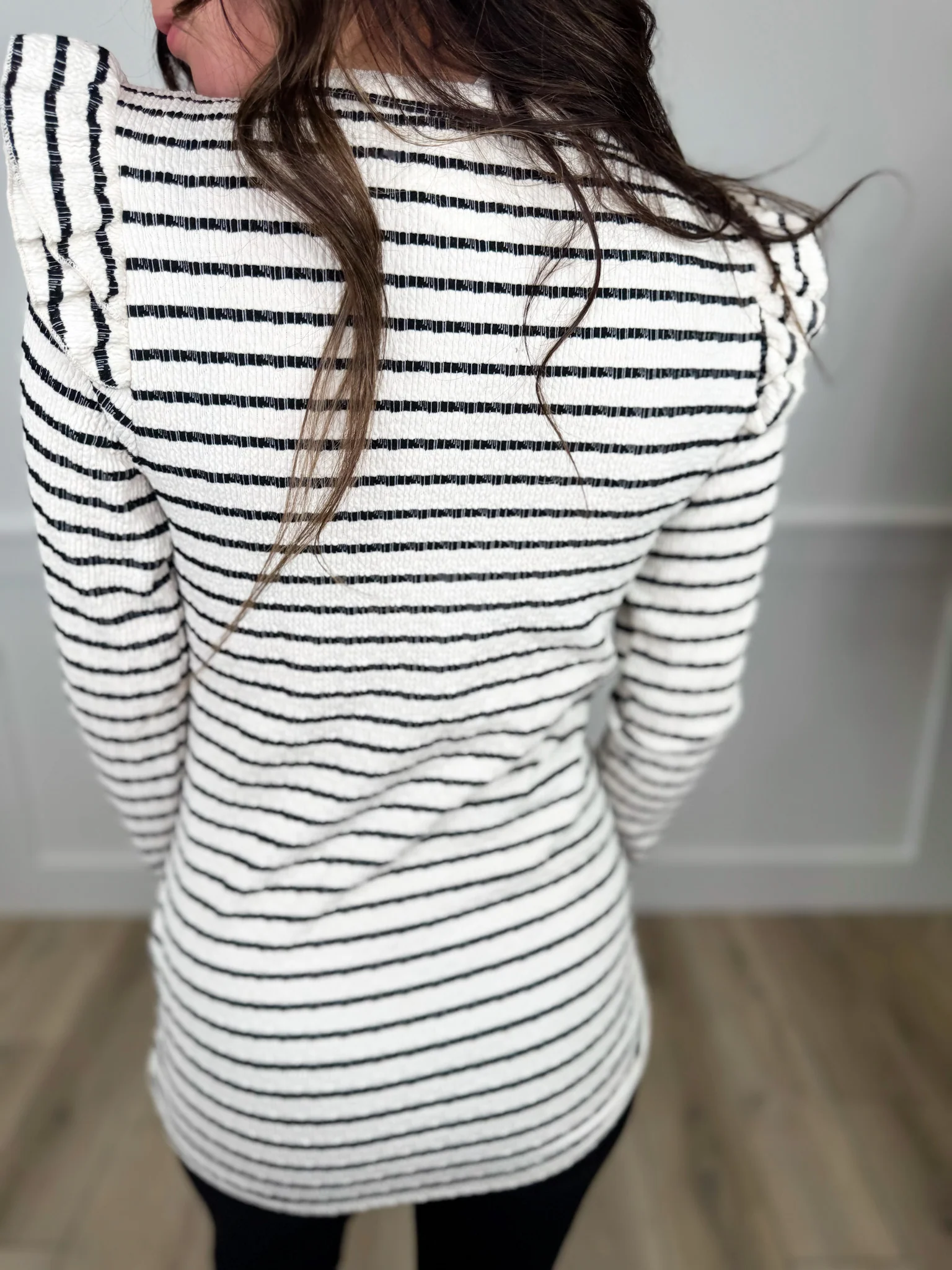 Confidence is High Ribbed Long Sleeve Ivory Avery Mae Top - Image 2