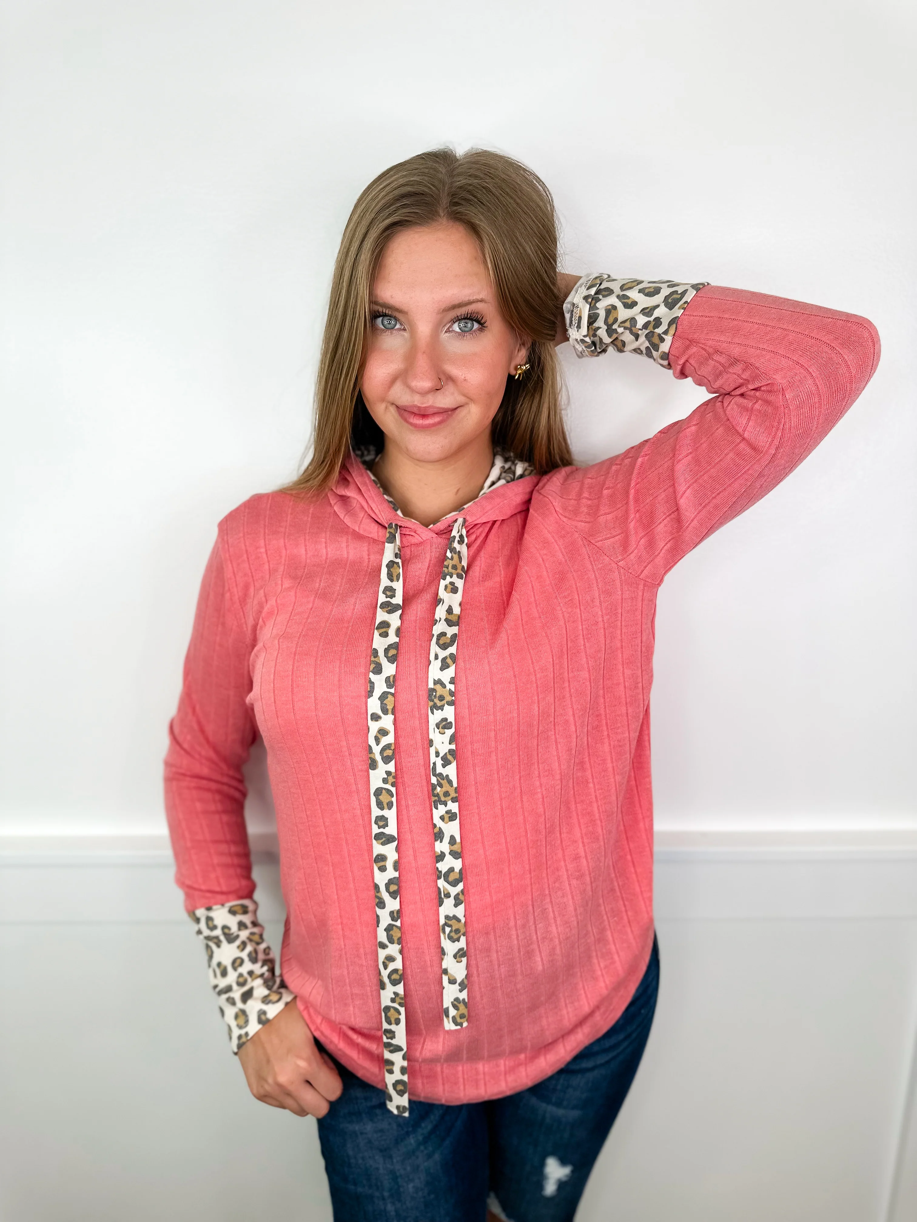 Continue Forward Knit Long Sleeve Avery Mae Hooded Top - 3 colors! - Image 4
