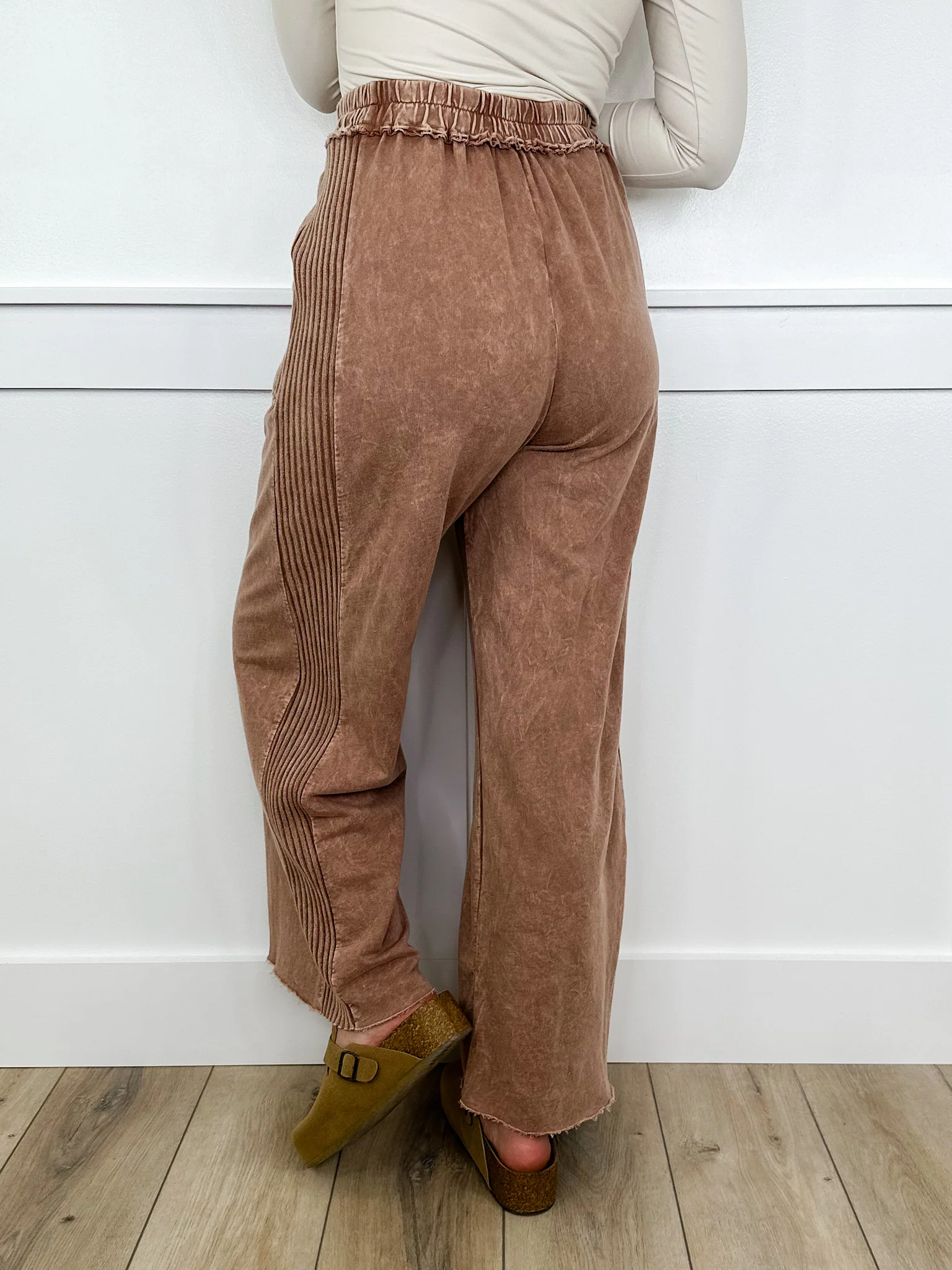 Cozy Day Approved High-Rise Cotton Wide Leg Avery Mae Bottoms - 2 colors! - Image 5