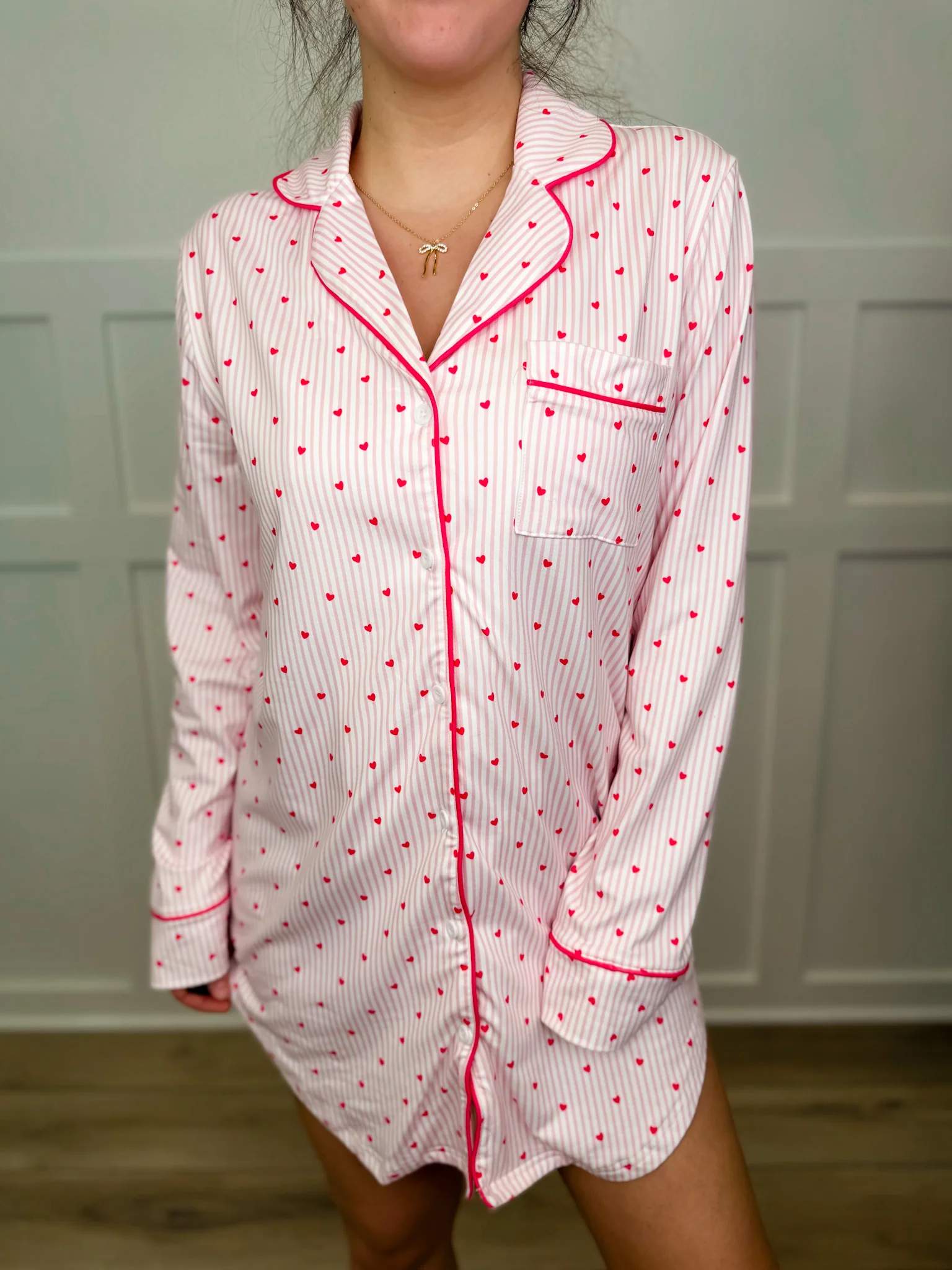 Cozy in Sleep Long Sleeve Avery Mae Button Up Night Dress - 3 options! - Image 2