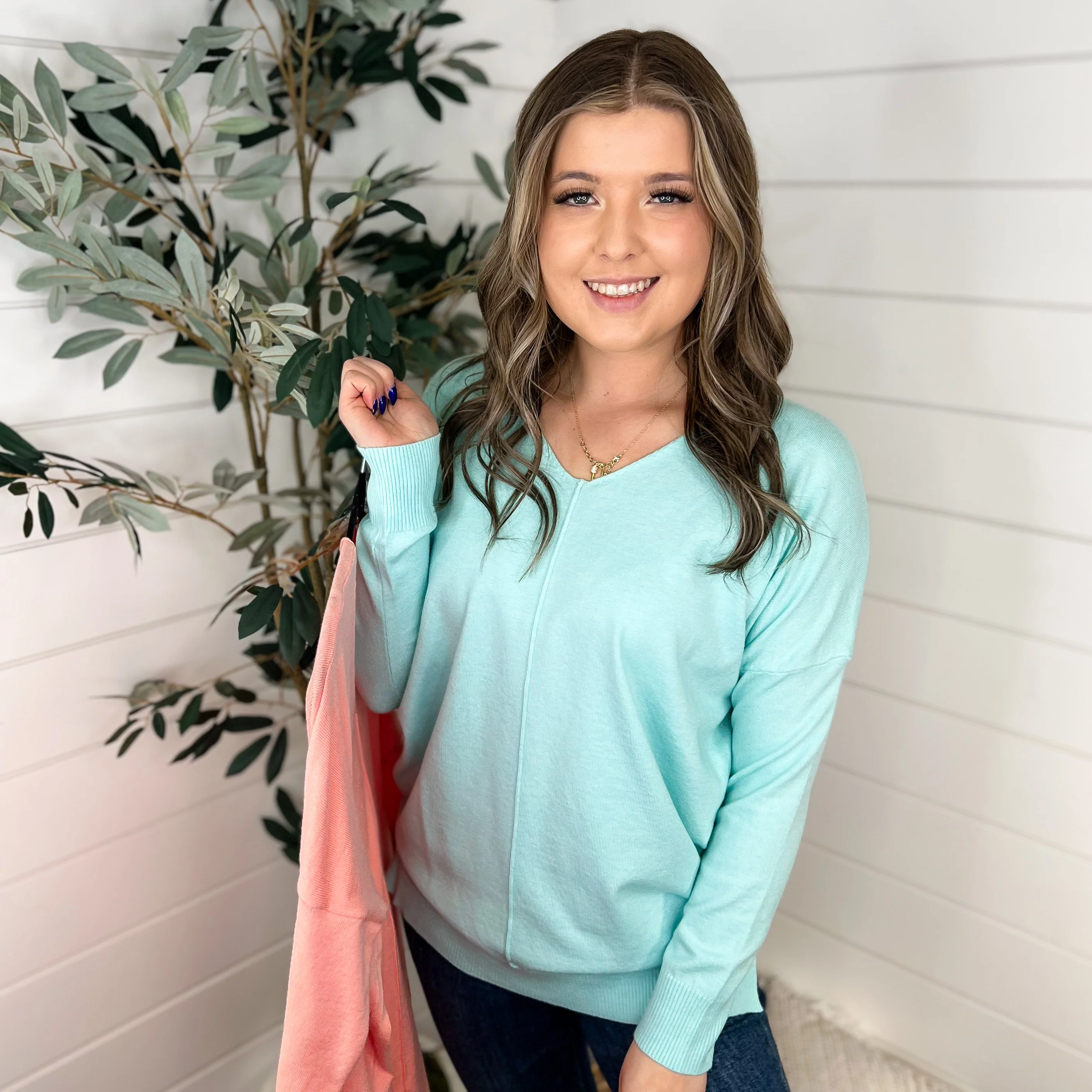 Crazy About You Knit Long Sleeve Avery Mae Top - 2 colors!