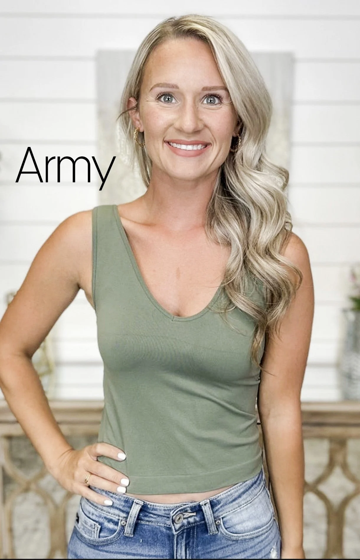 Cropped Basic Reversible V & Scoop Neck Tank Top - 17 colors! - Image 19