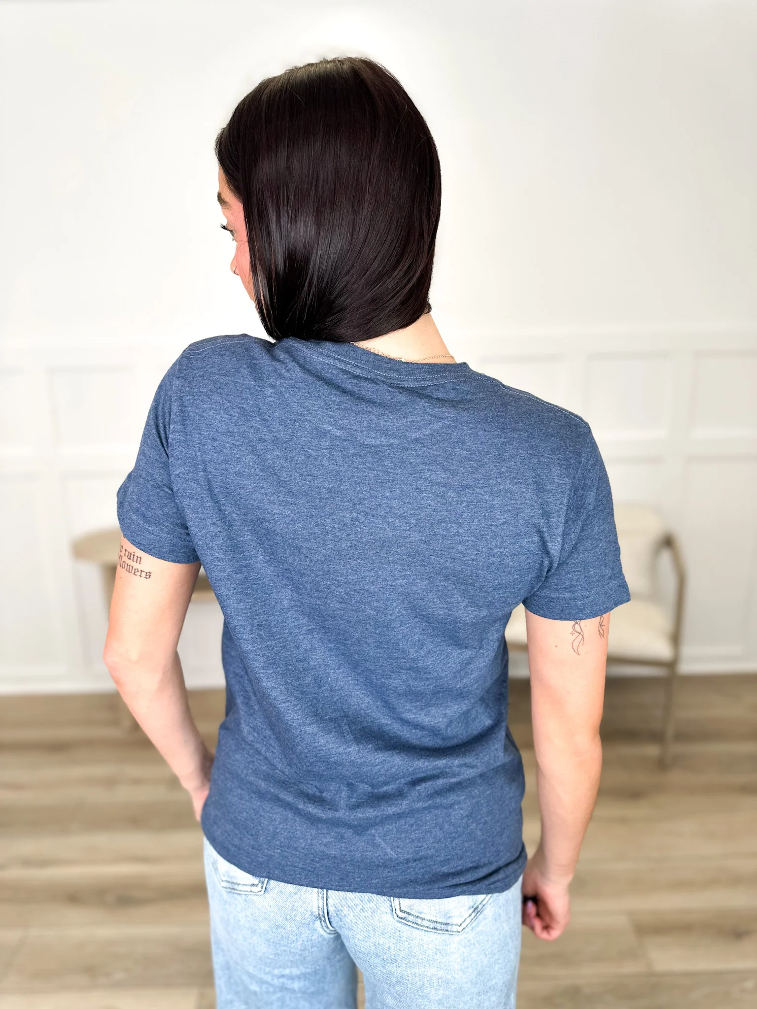 Cultivating Tomorrow Cotton Blend Short Sleeve Blue Avery Mae Graphic Tee Shirt (Tultex) - Image 2