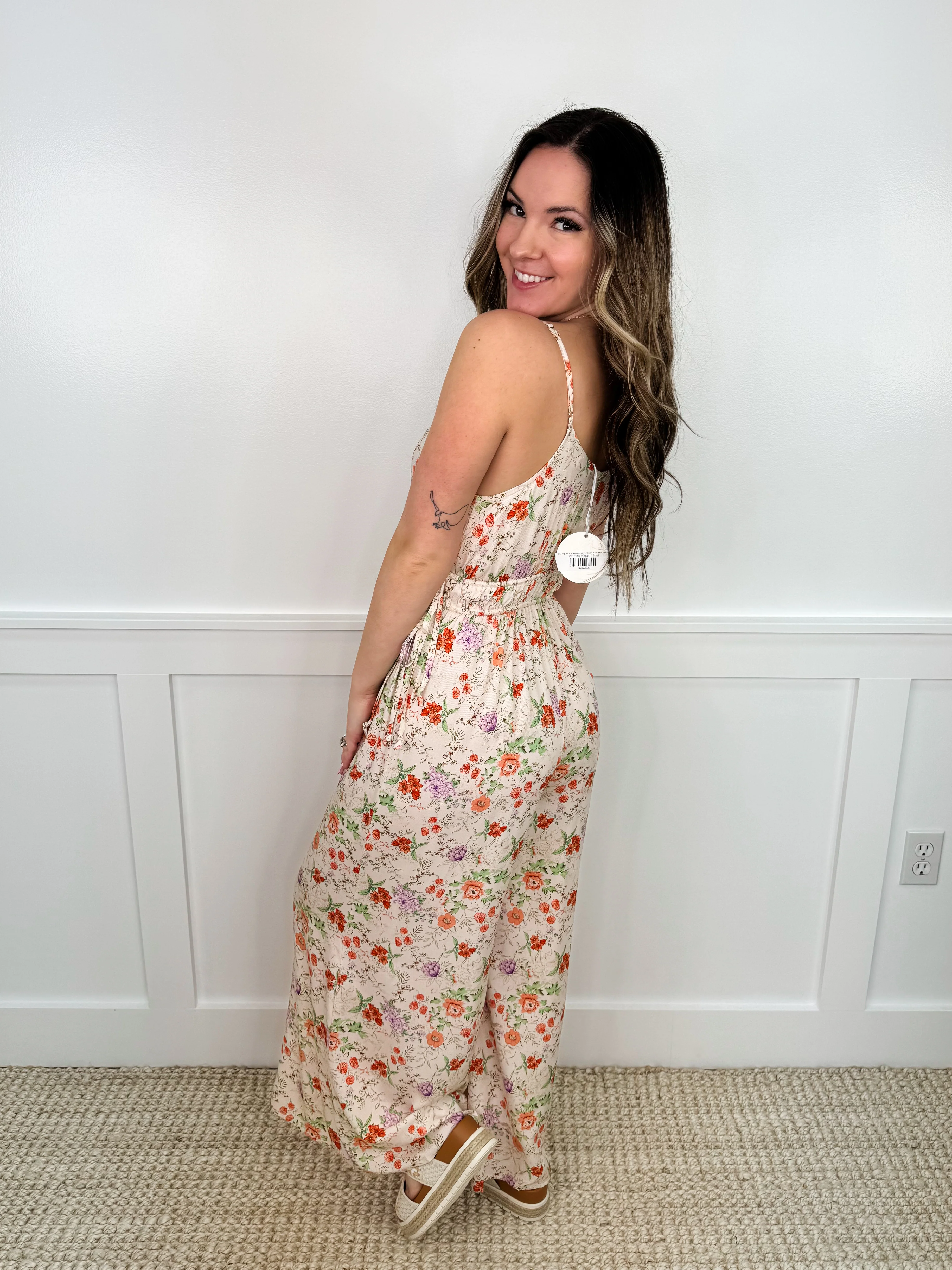 Dancing Through Sunshine Rayon Cream Avery Mae Jumpsuit - Image 2