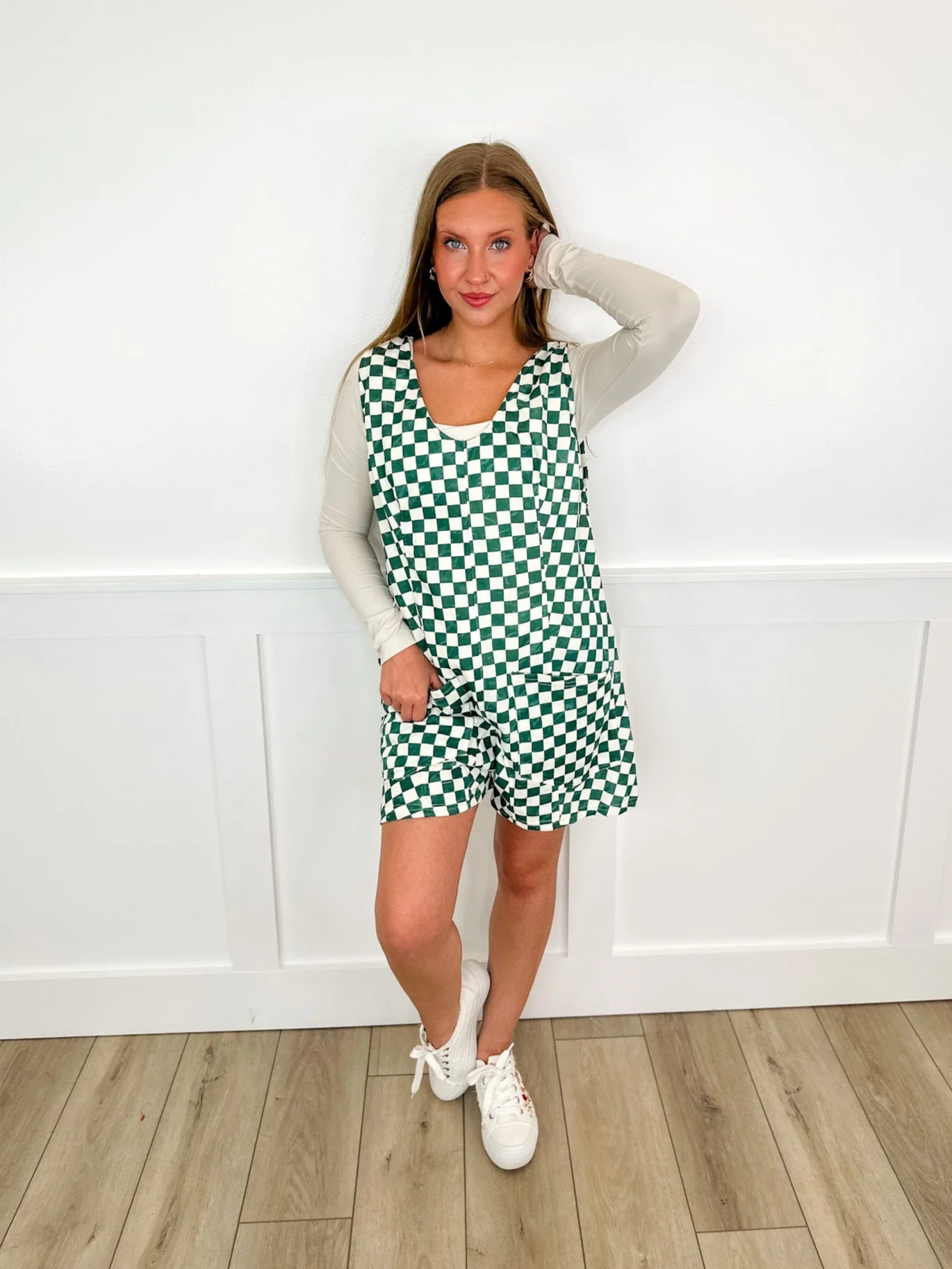 Daydream Looks Checkered Avery Mae Romper - 3 colors! - Image 2