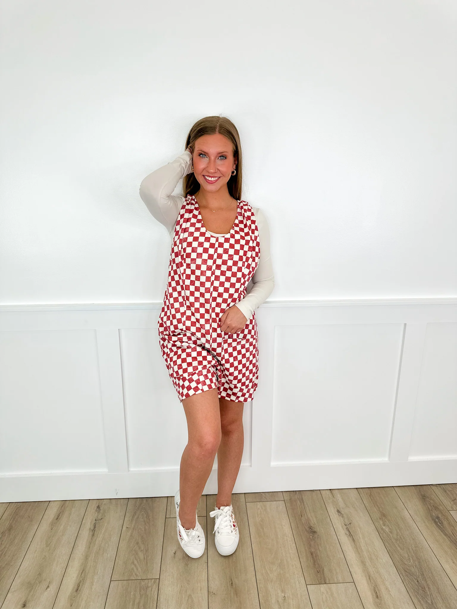 Daydream Looks Checkered Avery Mae Romper - 3 colors! - Image 4