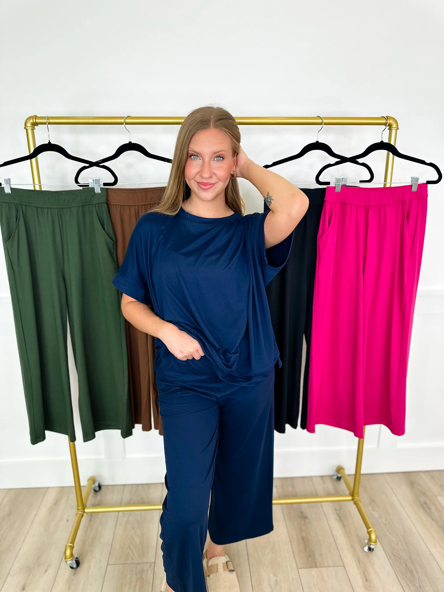 Days to Come High-Rise Wide Leg Avery Mae Cropped Bottoms - 5 colors!