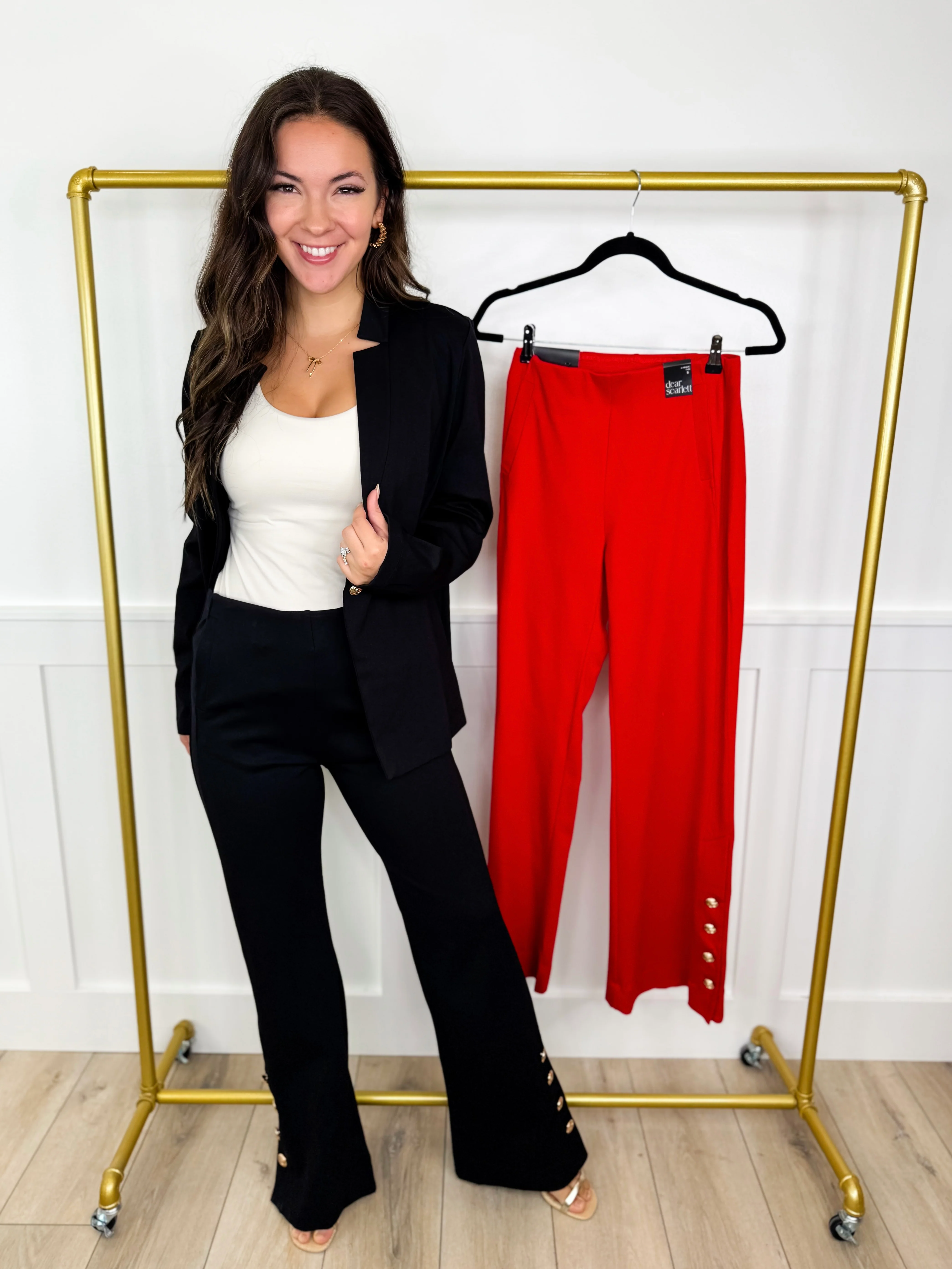 Dear Scarlett Feeling Positive High-Rise Rayon Blend Bottoms - 2 colors!