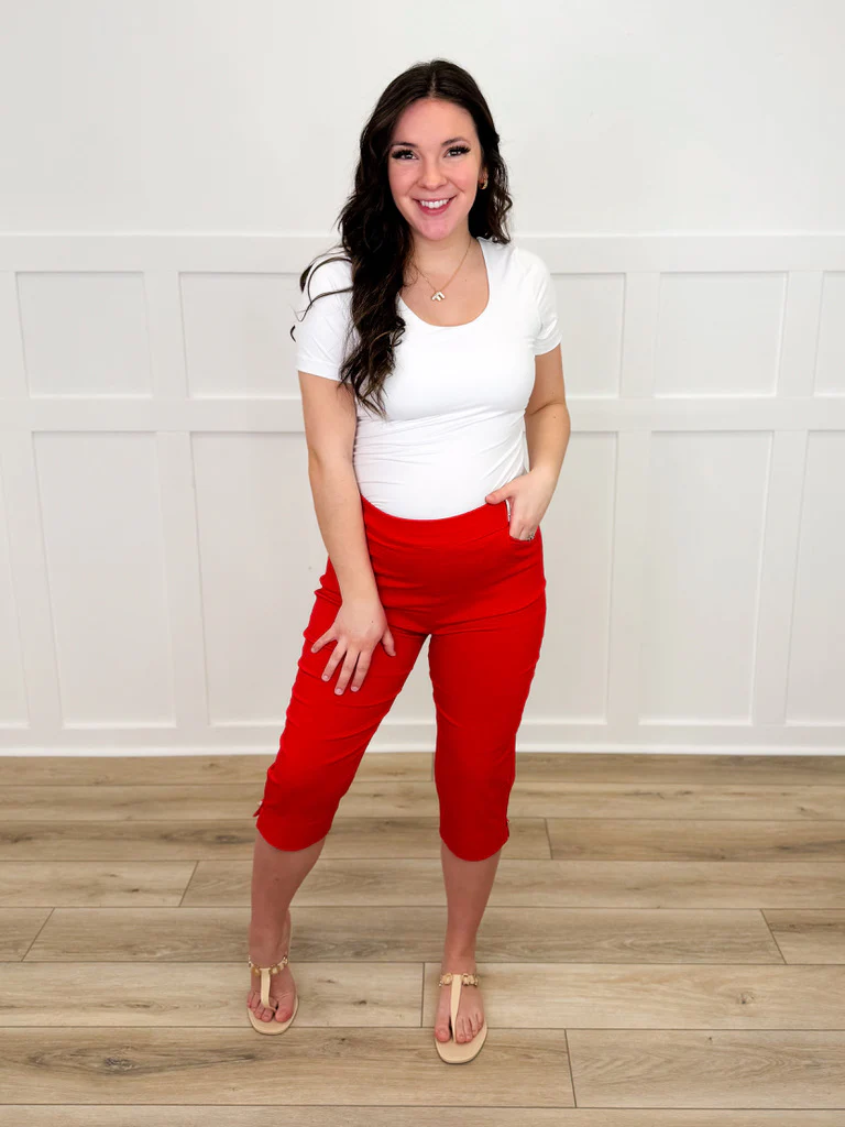 Dear Scarlett For Good High-Rise Rayon Blend Capris - Multiple Colors - Image 11