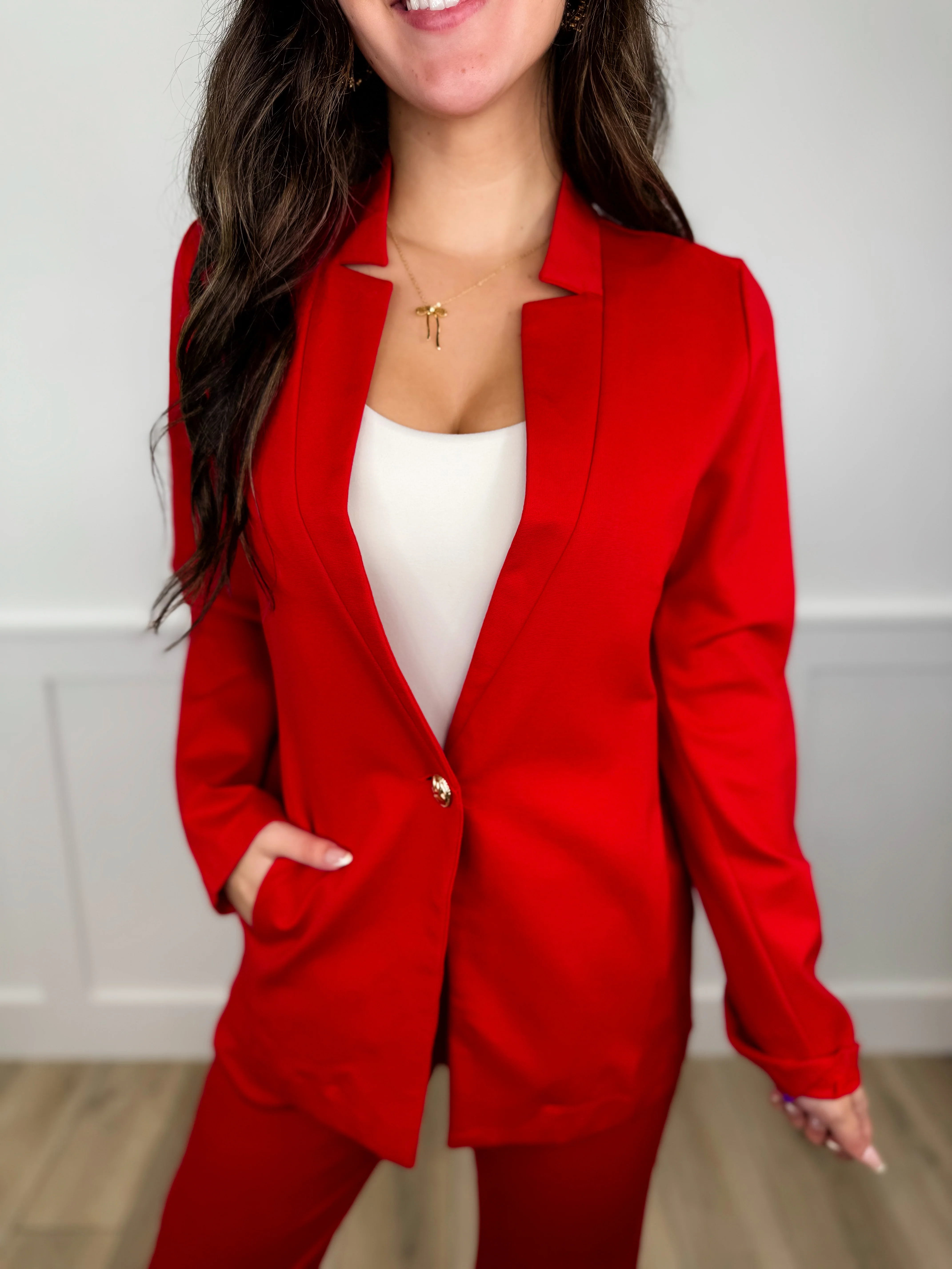 Dear Scarlett Party Running Rayon Blend Long Sleeve Blazer - 2 colors! - Image 2