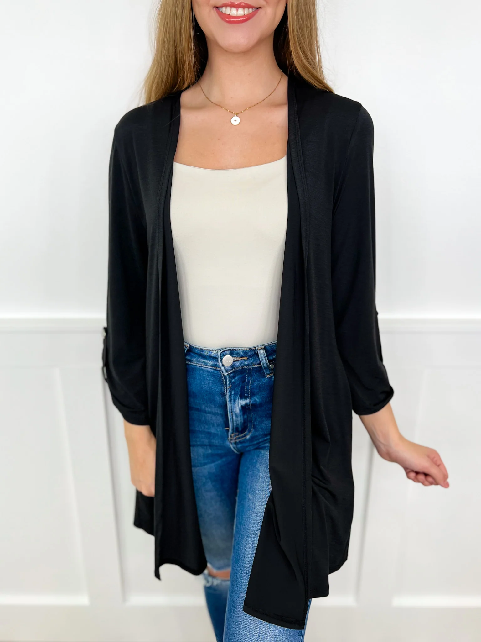 Dear Scarlett Put Together Wrinkle-Free 3/4 Sleeve Cardigan - 6 colors! - Image 4