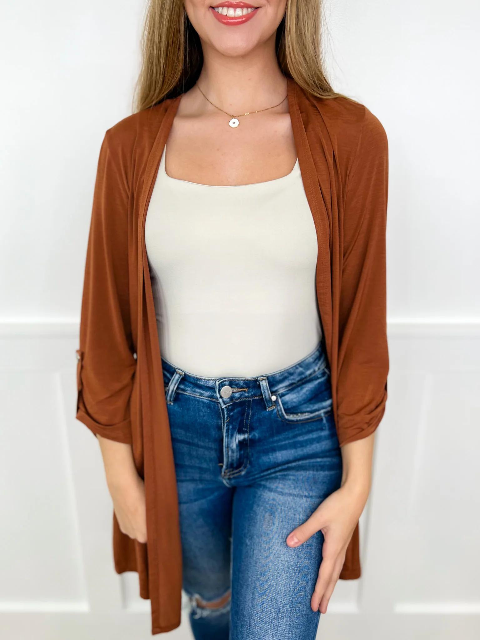 Dear Scarlett Put Together Wrinkle-Free 3/4 Sleeve Cardigan - 6 colors! - Image 8