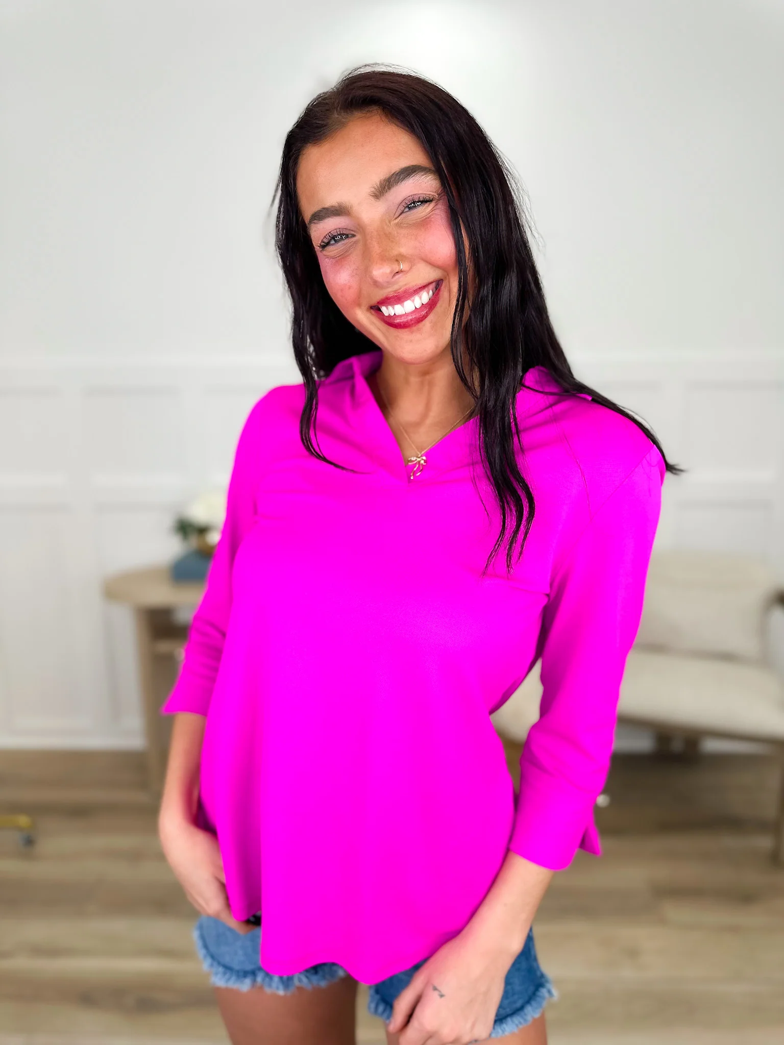 Dear Scarlett Taking My Time Lightweight 3/4 Sleeve Top - Multiple Colors - Image 2