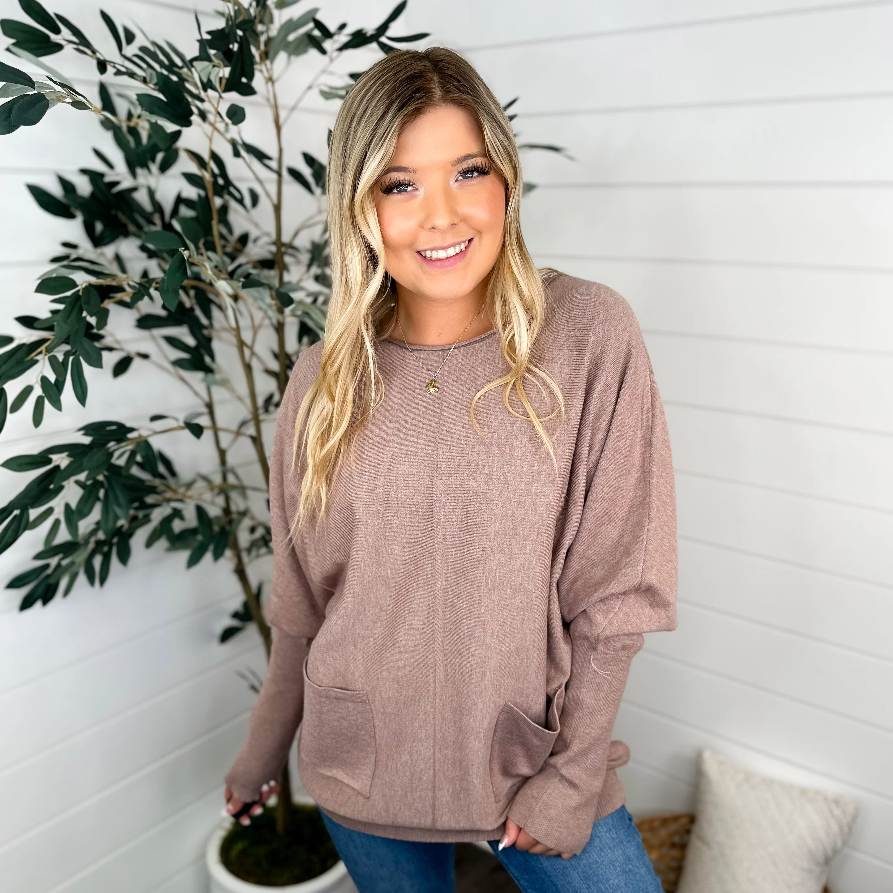 Delivering a Message Knit Long Sleeve Avery Mae Top - 2 colors! - Image 2