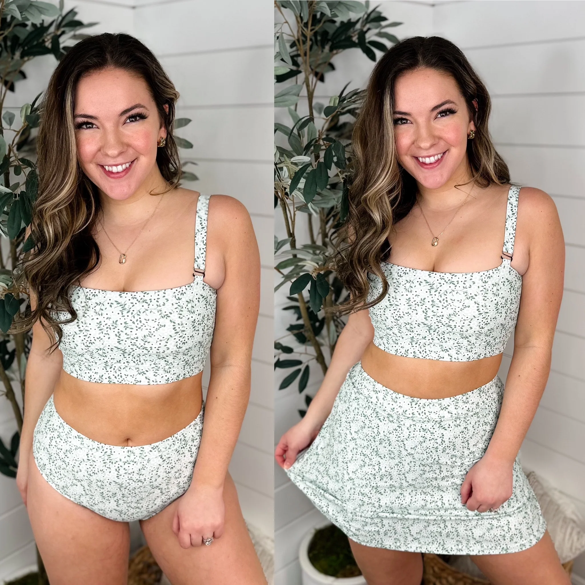 Dive in Green Swim Top