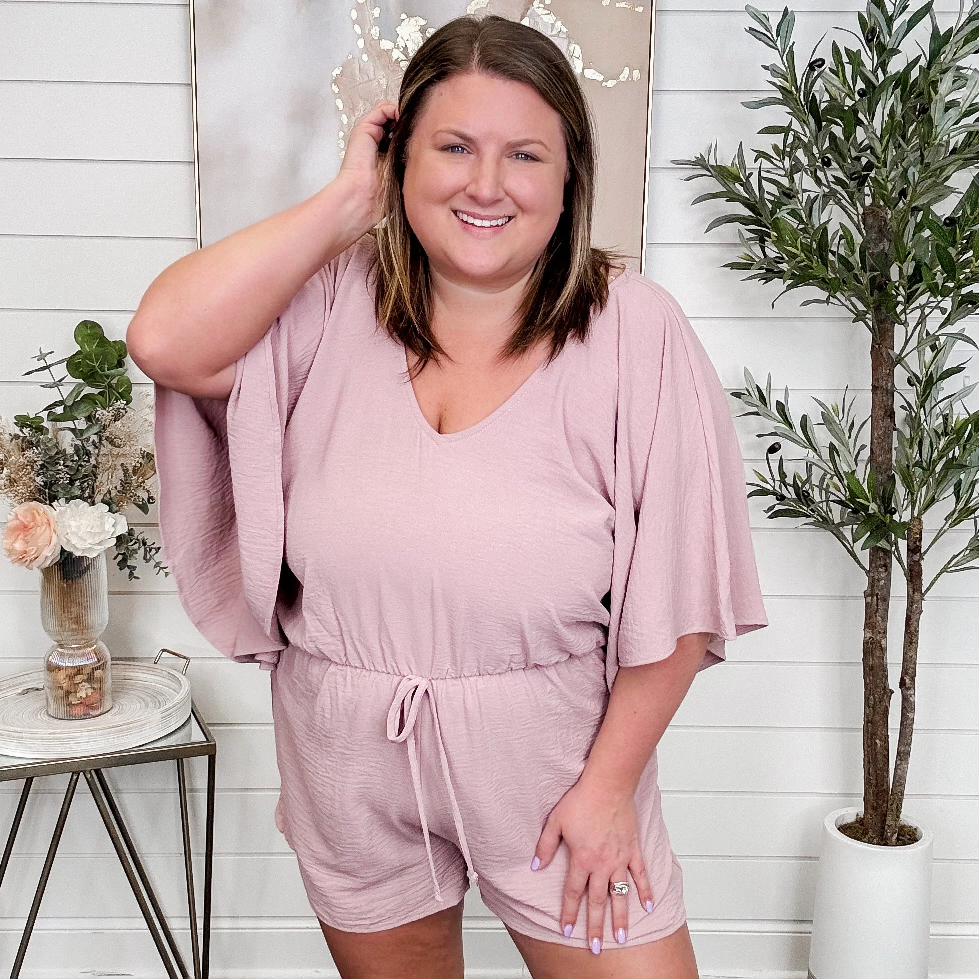 DOORBUSTER!! All the Right Short Sleeve Avery Mae Romper - 2 colors! - Image 2