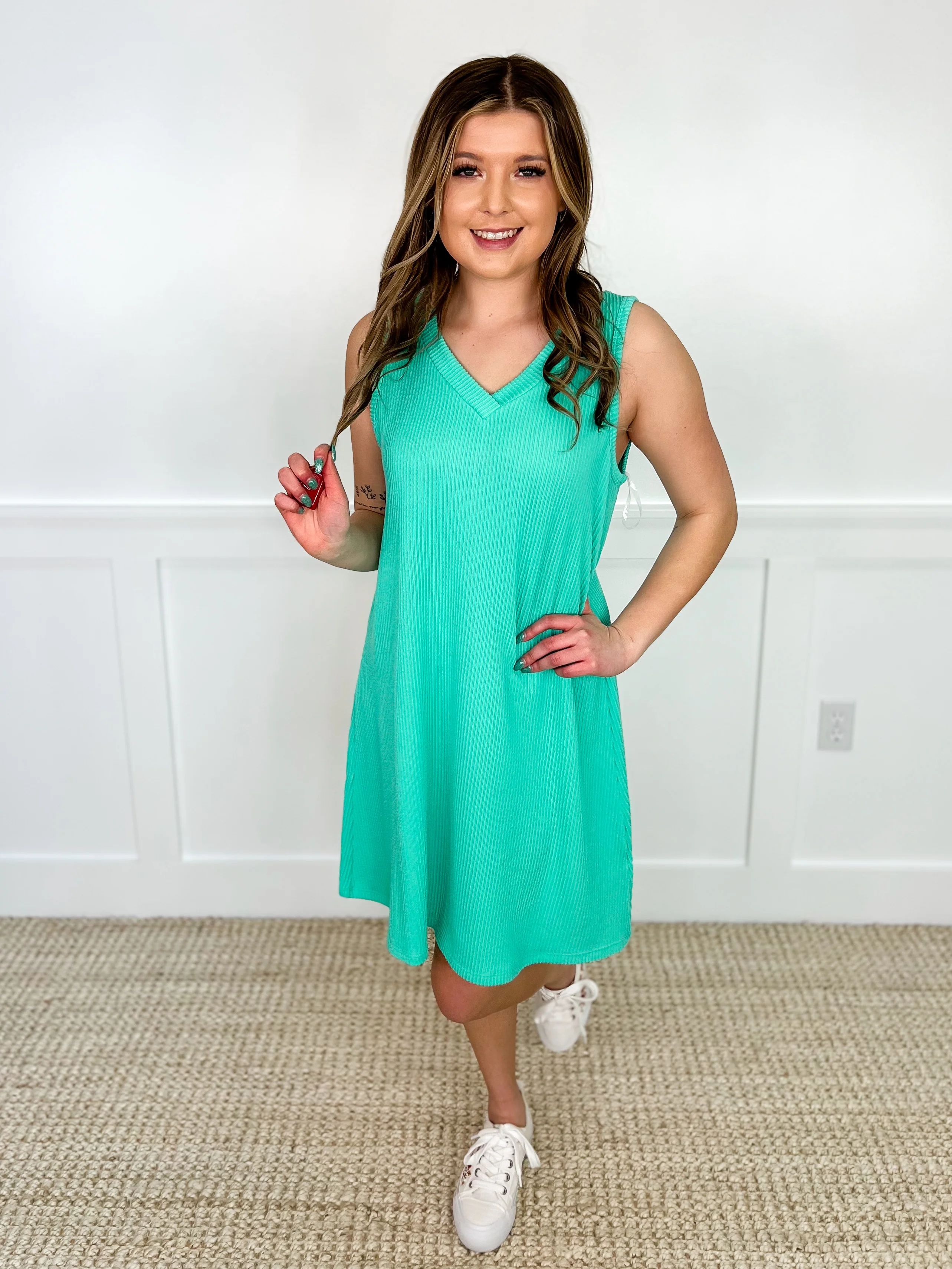 Take Your Chance Ribbed Avery Mae Dress - Multiple Colors - Image 7