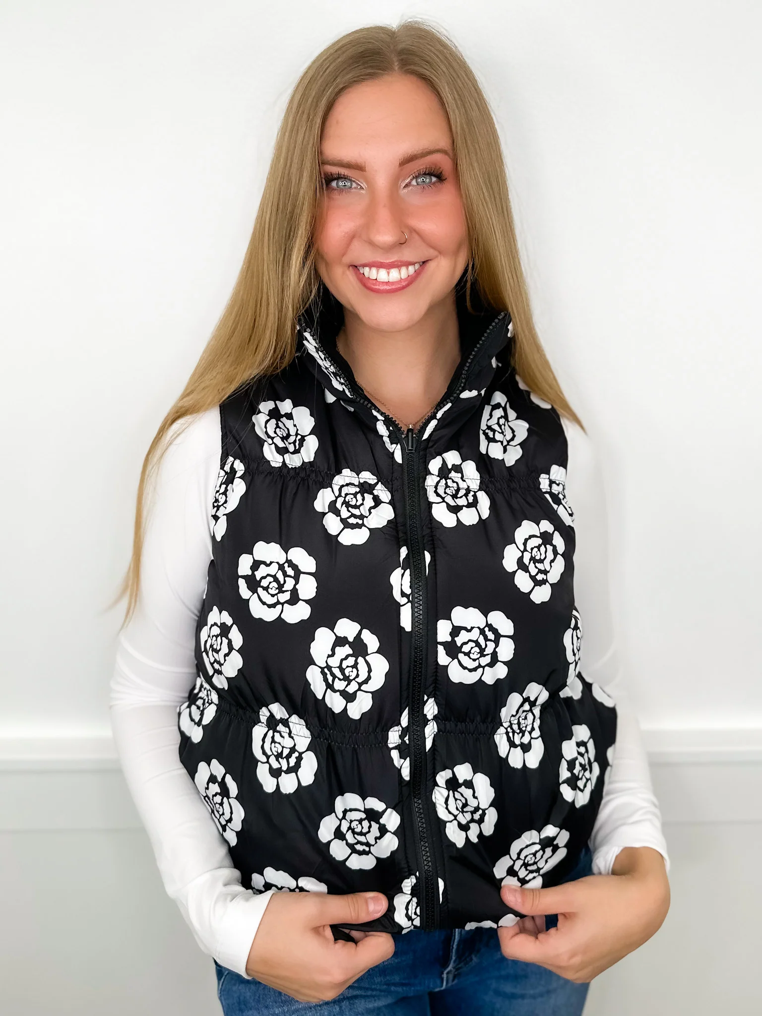 Double the Fun Ribbed Reversible Avery Mae Puffer Vest - 2 colors! - Image 4