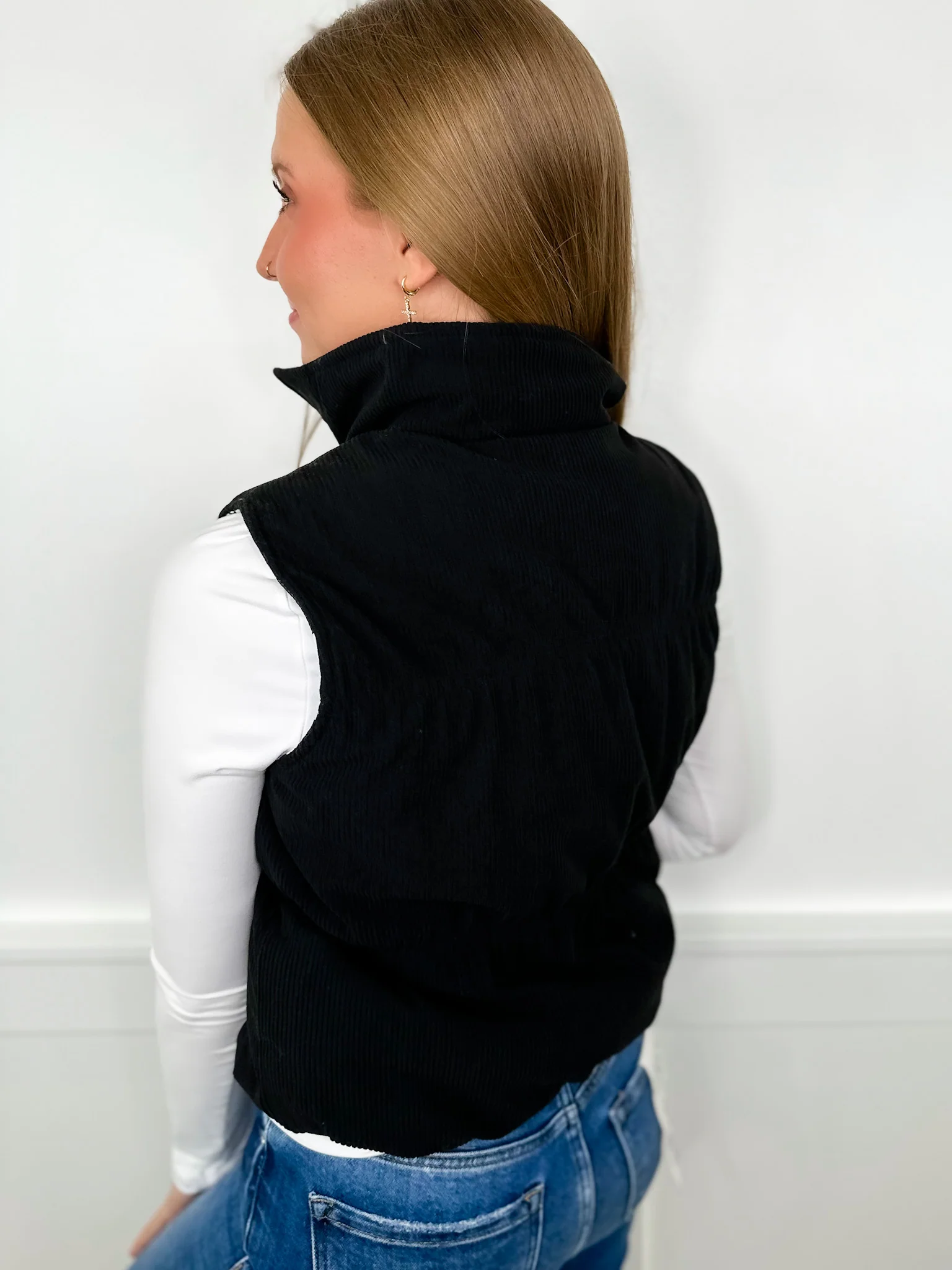 Double the Fun Ribbed Reversible Avery Mae Puffer Vest - 2 colors! - Image 6