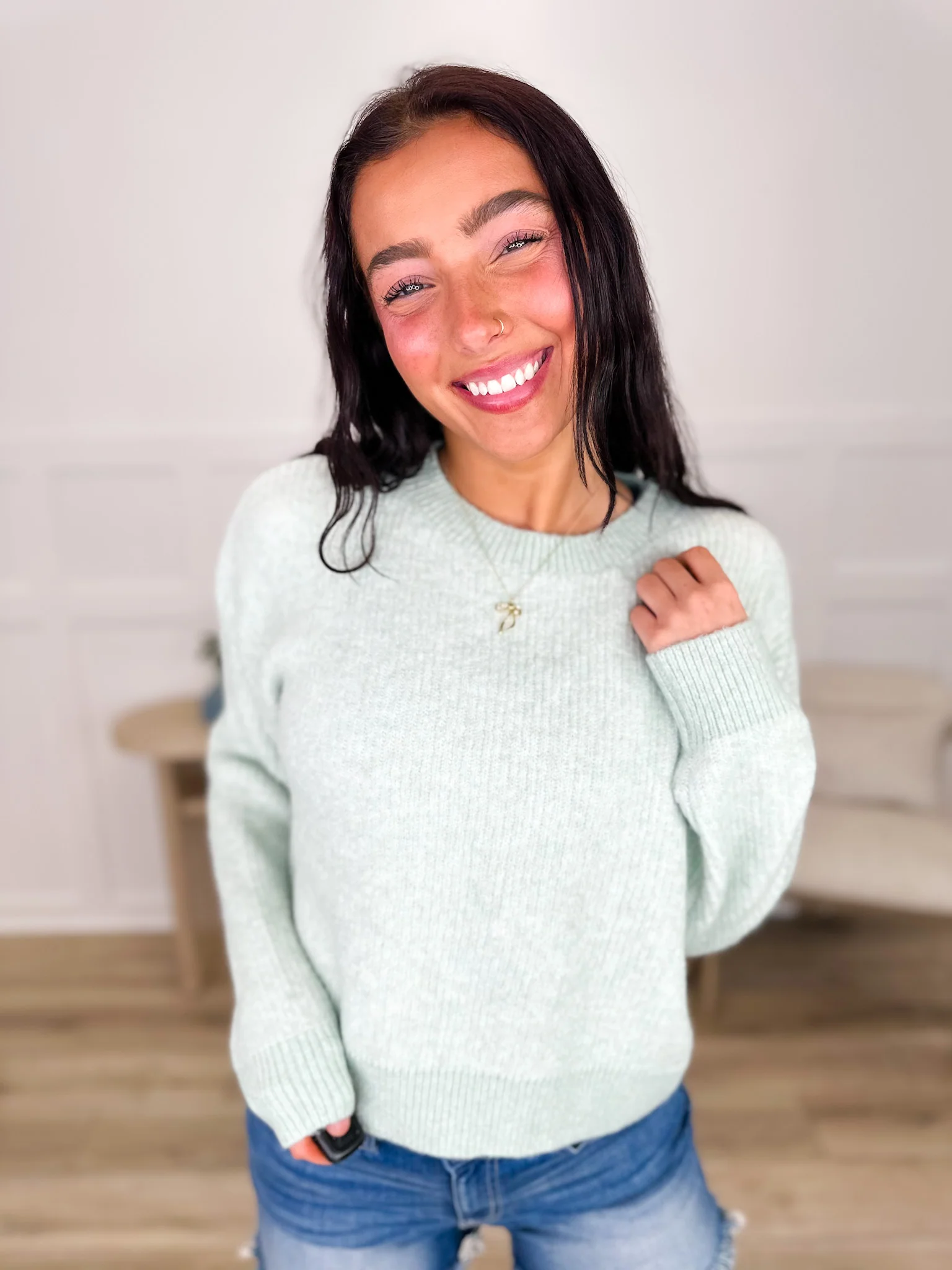 Dreaming Big Knit Long Sleeve Avery Mae Sweater Top - Image 4