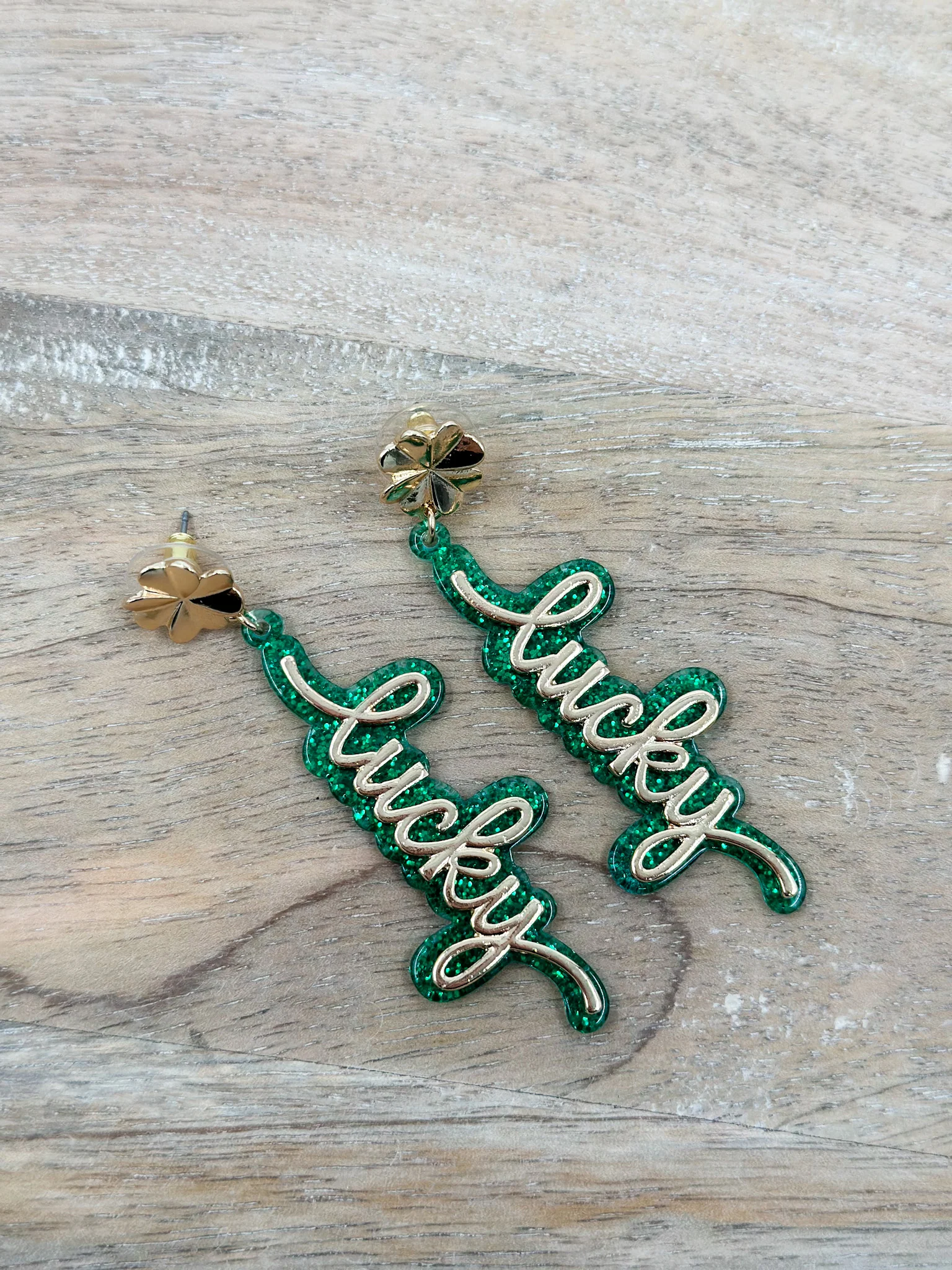 Dripping With Luck Gold Drop Earrings