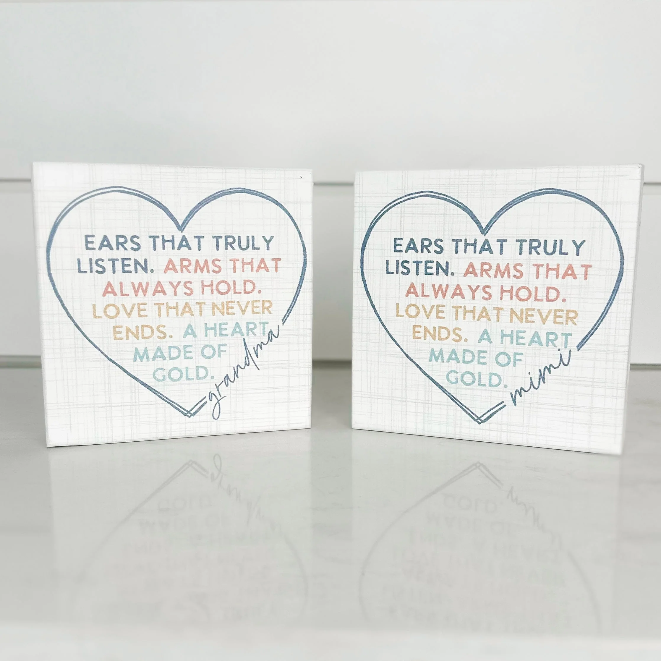 Ears That Listen Wood White Shelf Sitter - 4 options! - Image 2