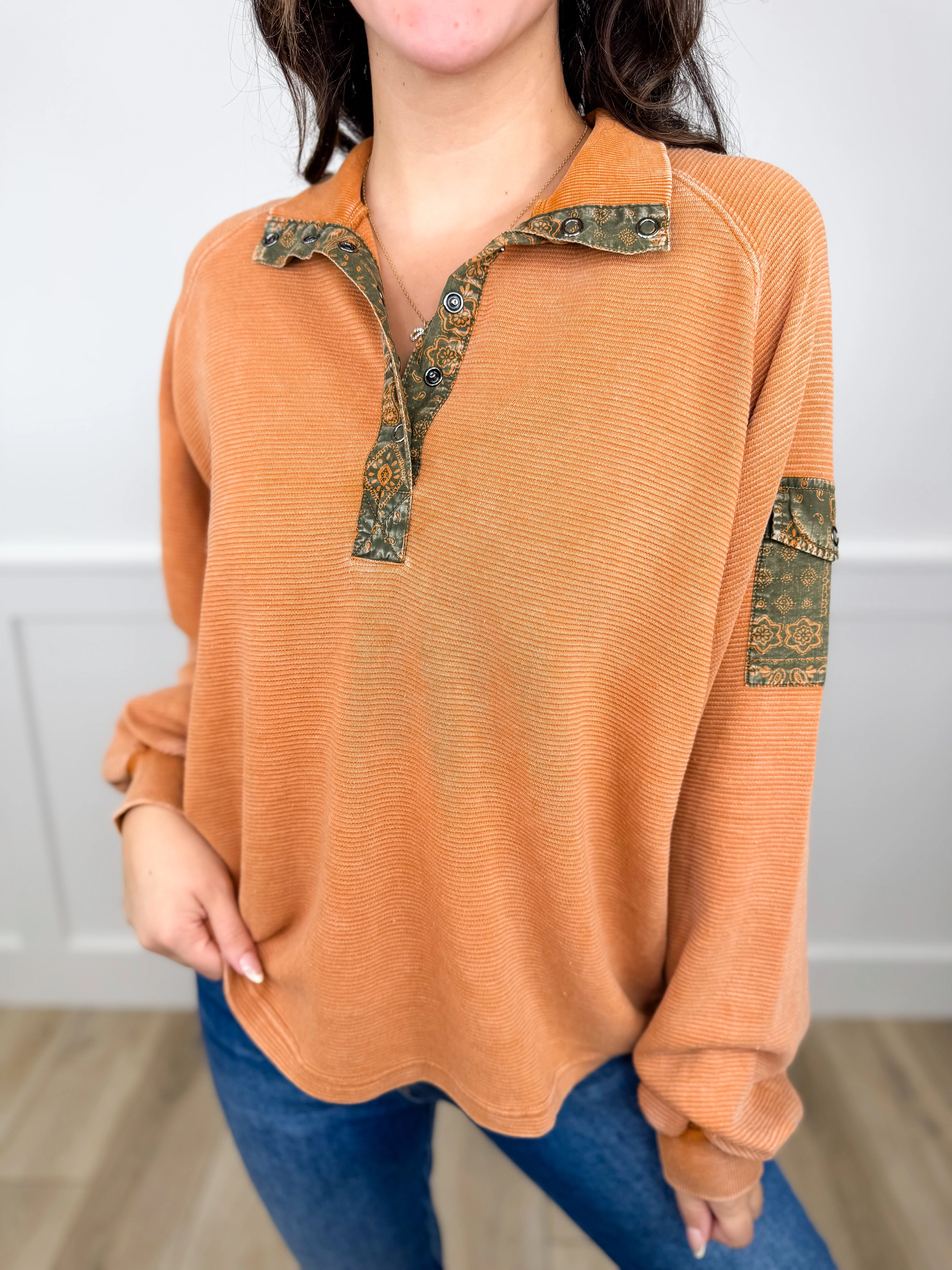 Easel All Good Vibes Ribbed Long Sleeve Top - 3 colors!