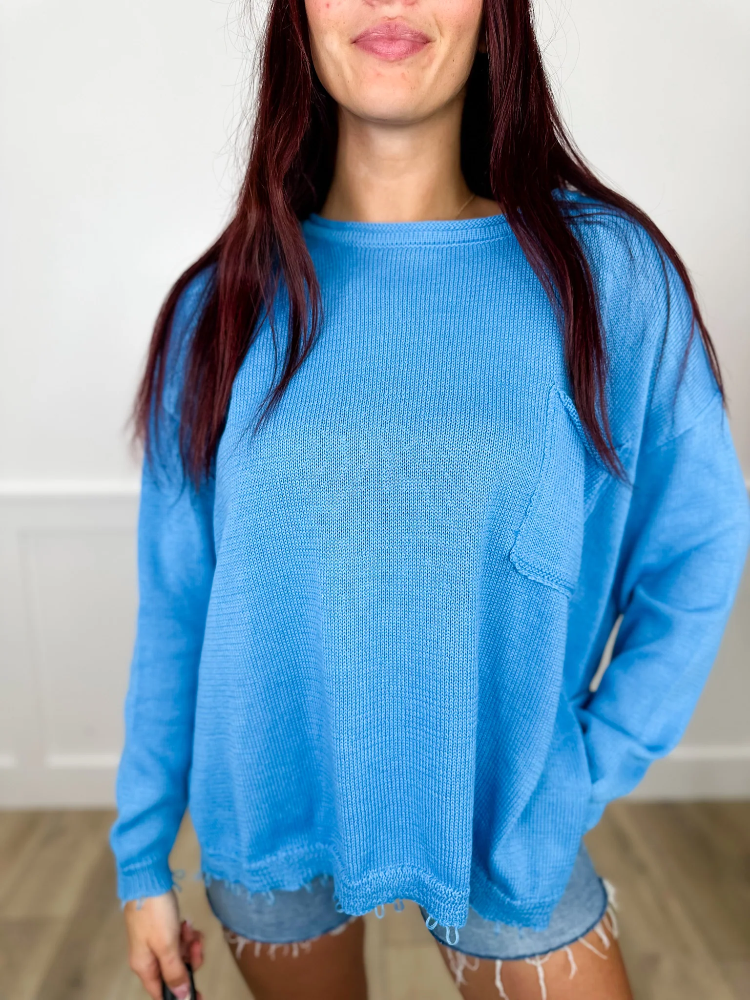 Easel Whisper Wrap Lightweight Long Sleeve Avery Mae Sweater Top - 3 colors! - Image 2