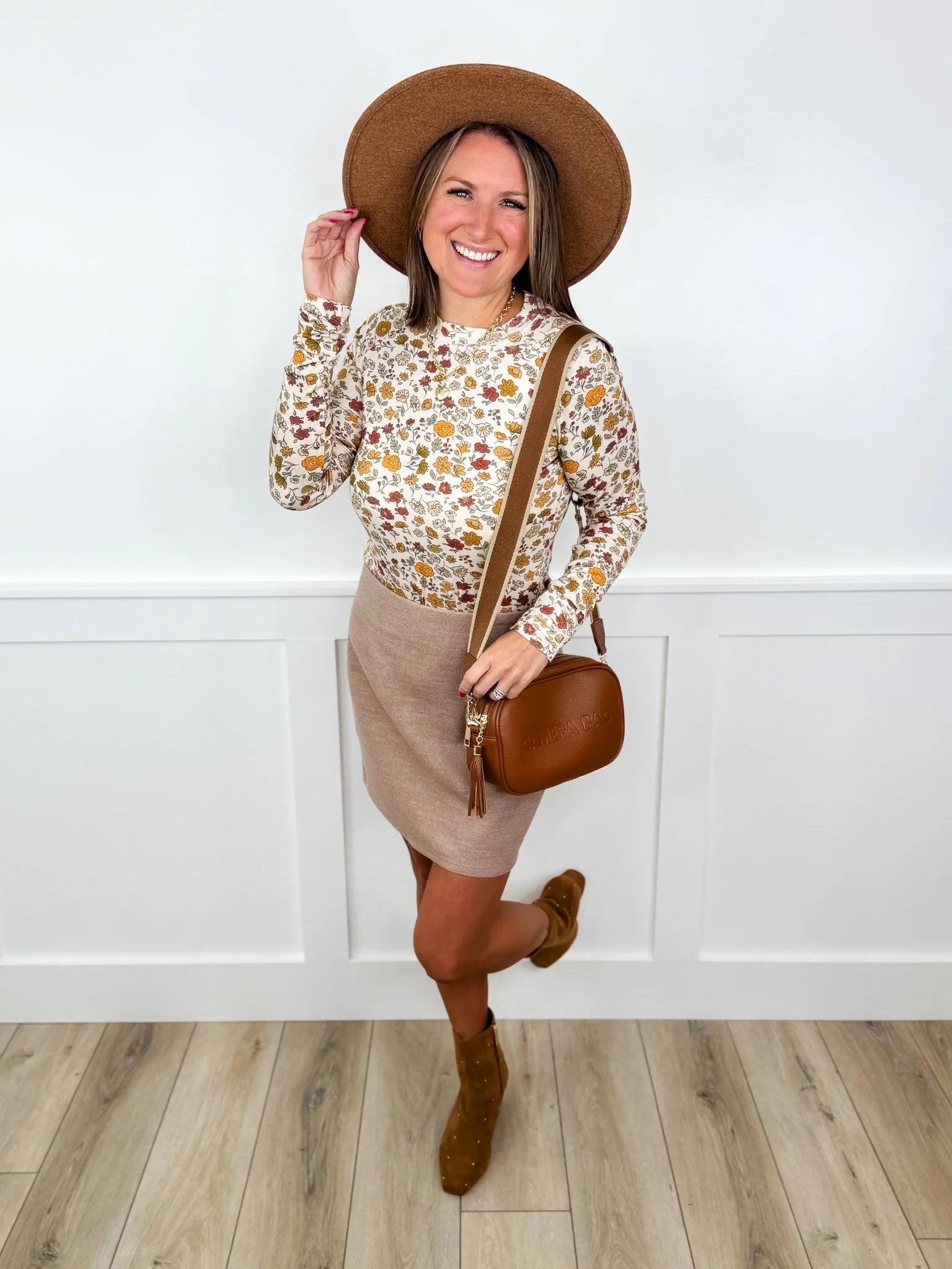 Everlasting Blooms Rayon Blend Long Sleeve Cream Avery Mae Top - Image 3