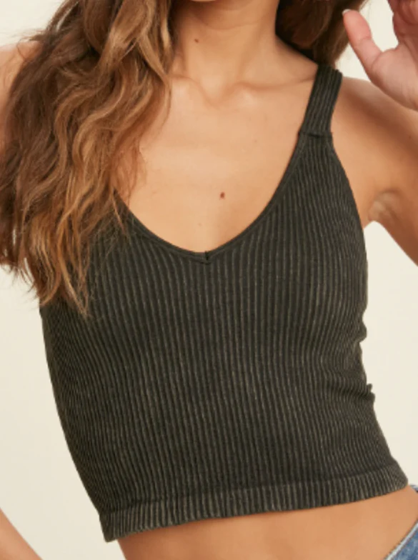 Basic Everyone's Fave Wishlist Padded Ribbed Tank Top- 7 colors! - Image 6