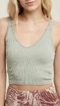 Basic Everyone's Fave Wishlist Padded Ribbed Tank Top- 7 colors! - Image 7