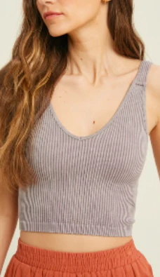 Basic Everyone's Fave Wishlist Padded Ribbed Tank Top- 7 colors! - Image 8