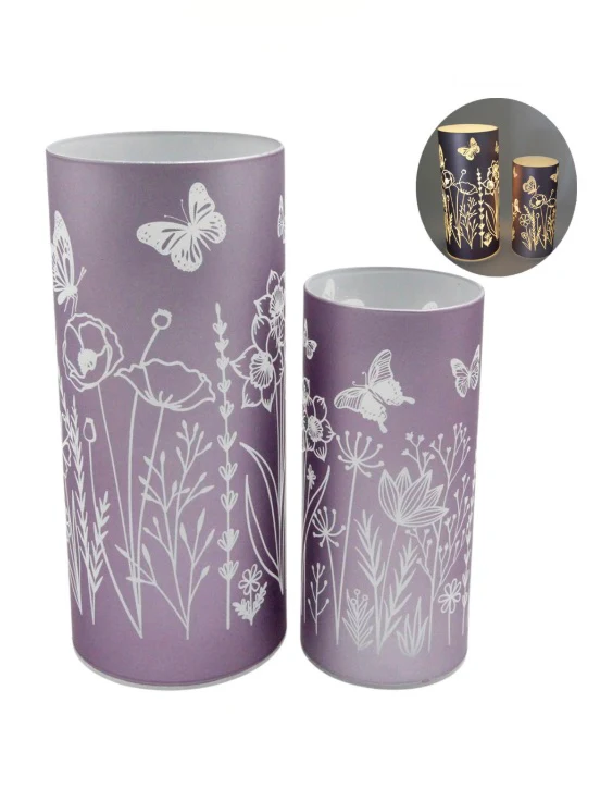 Fairy Field LED Glass Decor - 2 piece set!