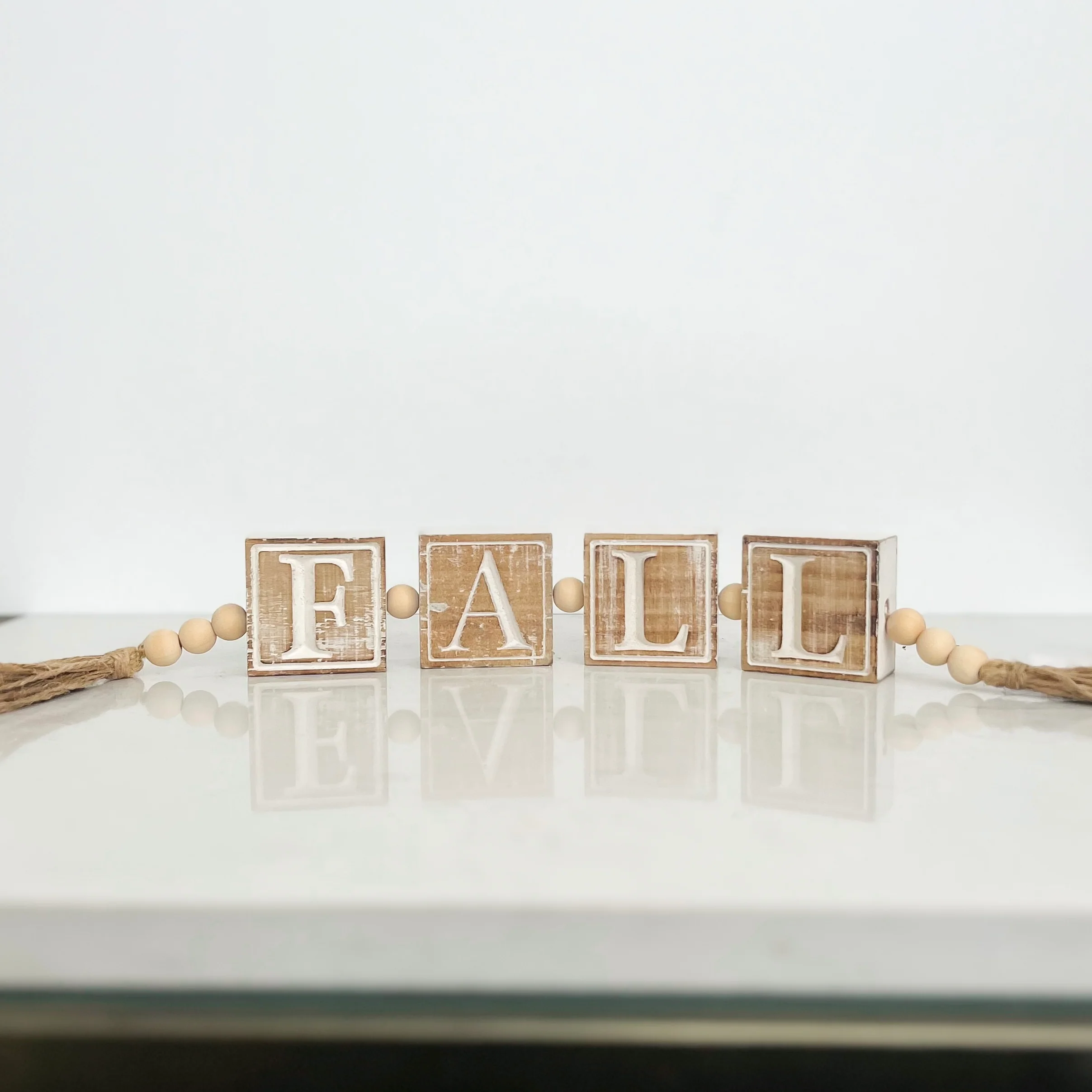 Fall Rotating Rustic Wood Block Garland - 2 options! - Image 3