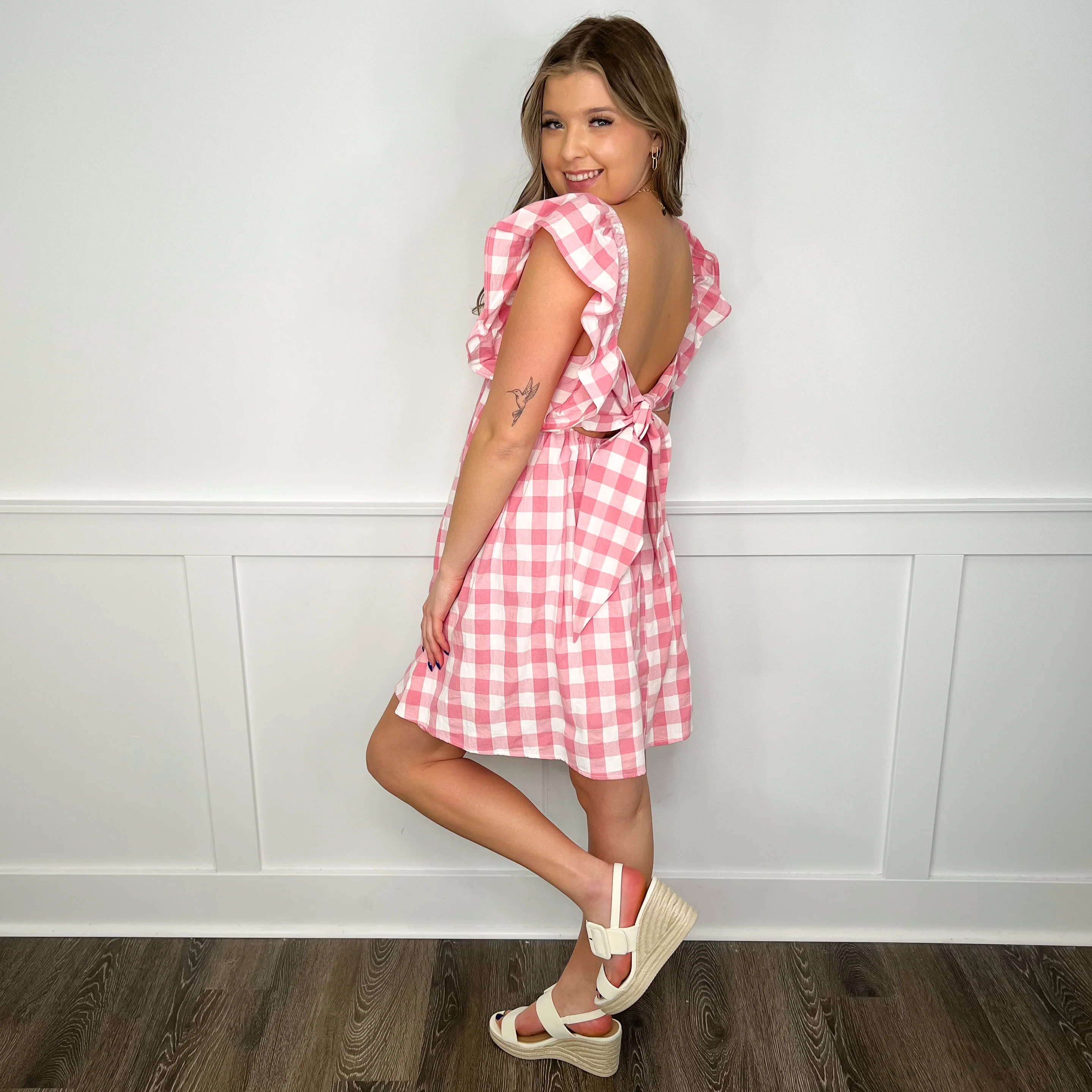 Fancy Day Cotton Pink Avery Mae Dress - Image 2