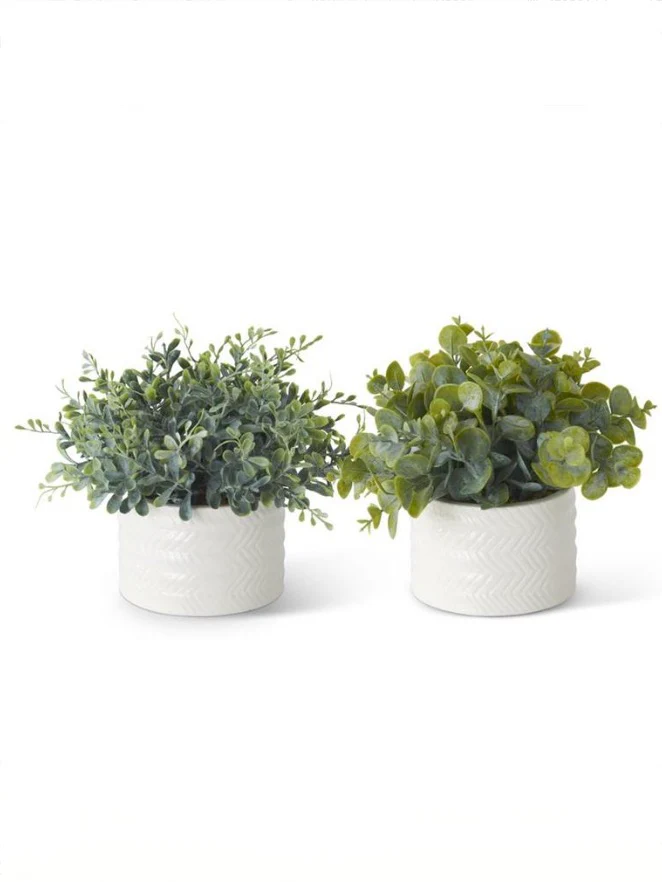 Only Elegant Ceramic Faux Potted Plant - Multiple Options