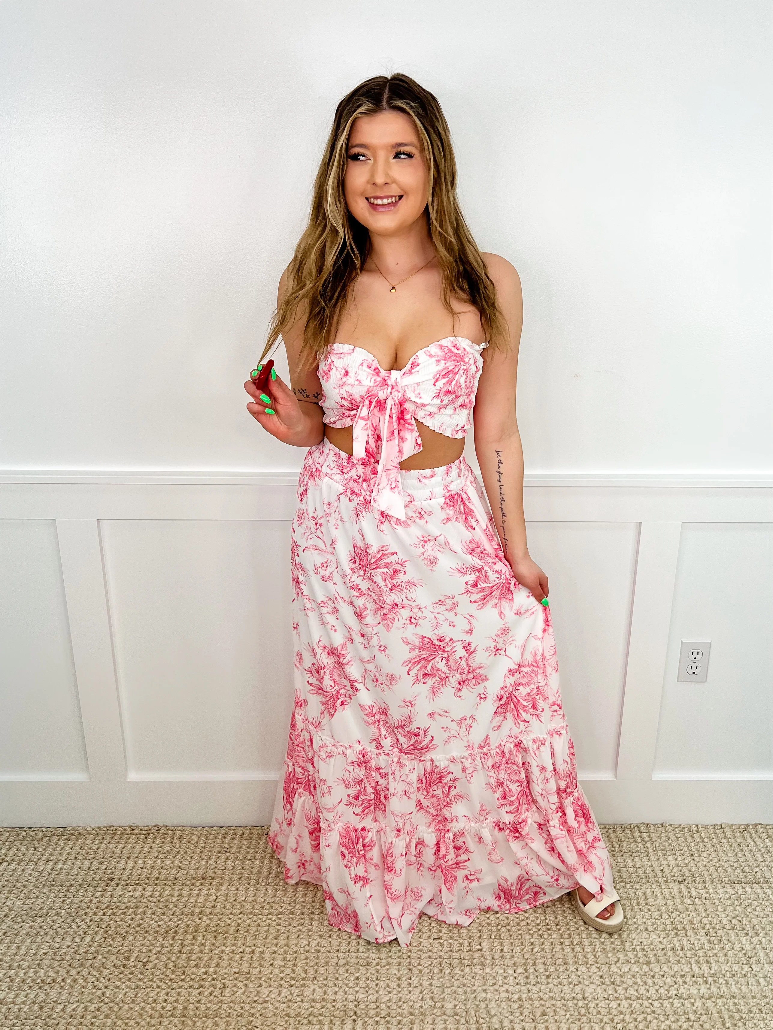 Feel the Tropic Wind High-Rise Strapless Avery Mae Skirt Set - 2 colors! - Image 2