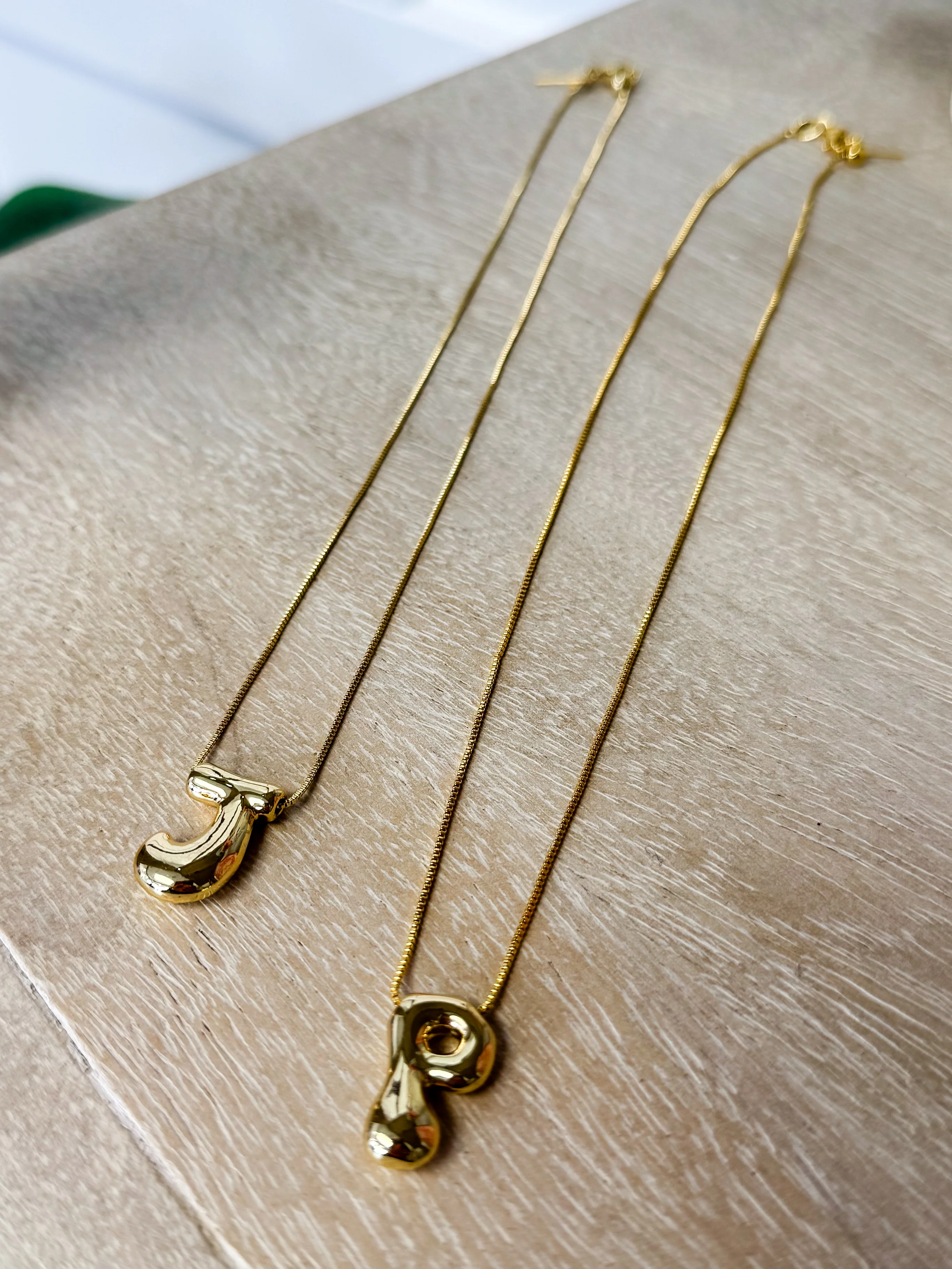 Feeling Bubbly Gold Initial Necklace - 26 options!
