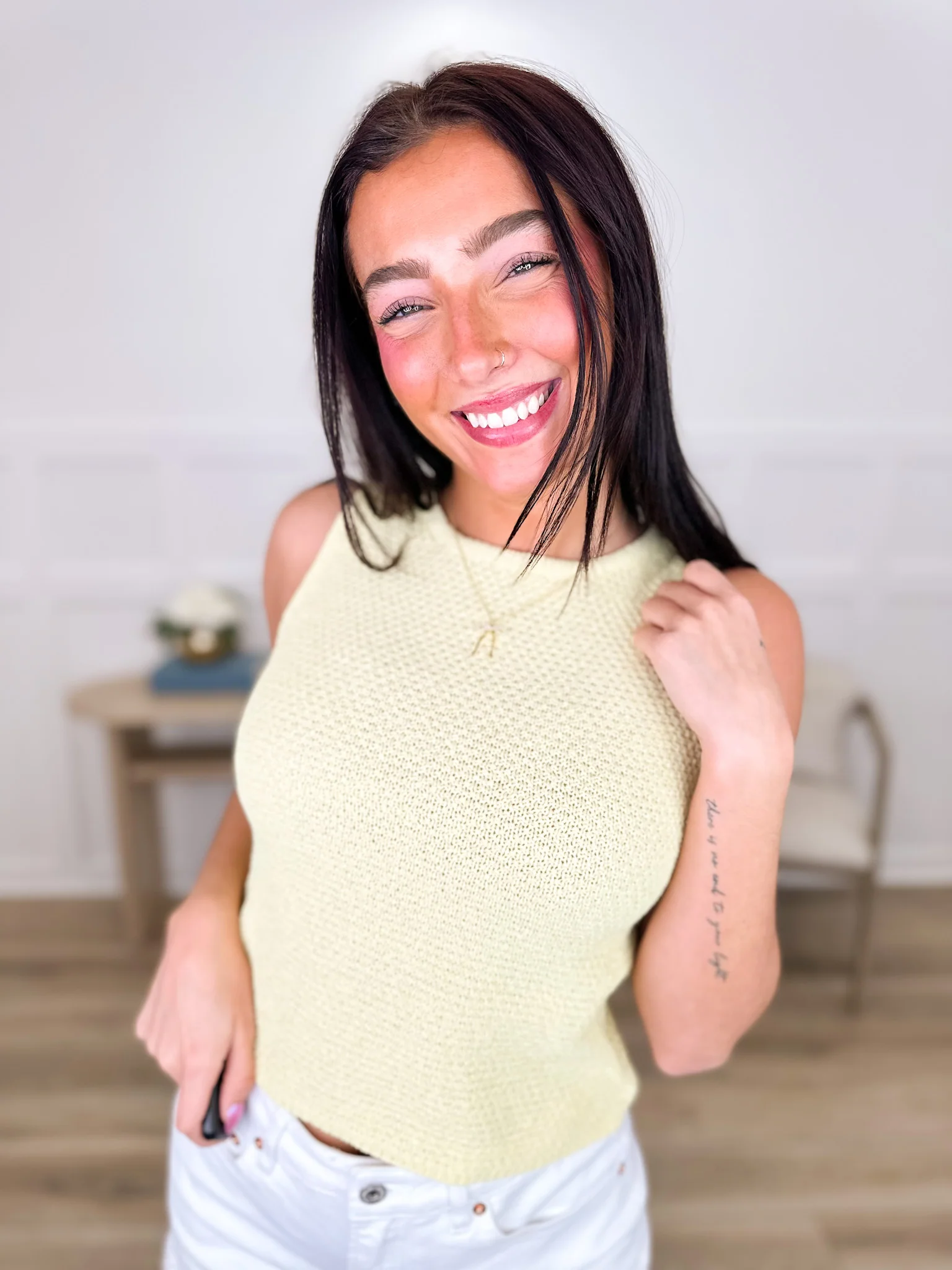 Feeling Good Knit Oat Avery Mae Mom Cropped Top - Multiple Colors - Image 4