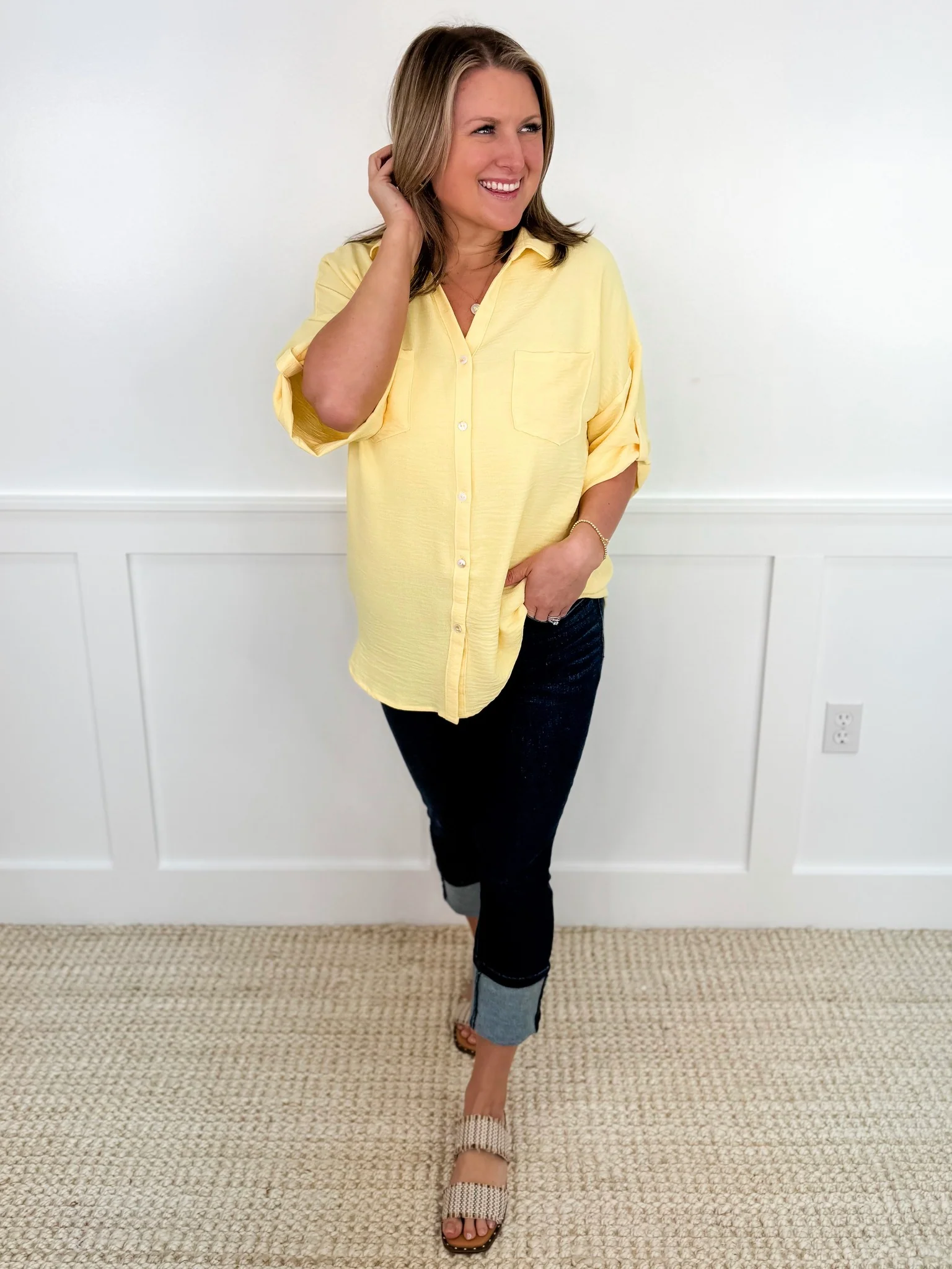 Feeling Some Way Short Sleeve Avery Mae Button Up Top - 8 colors! - Image 10