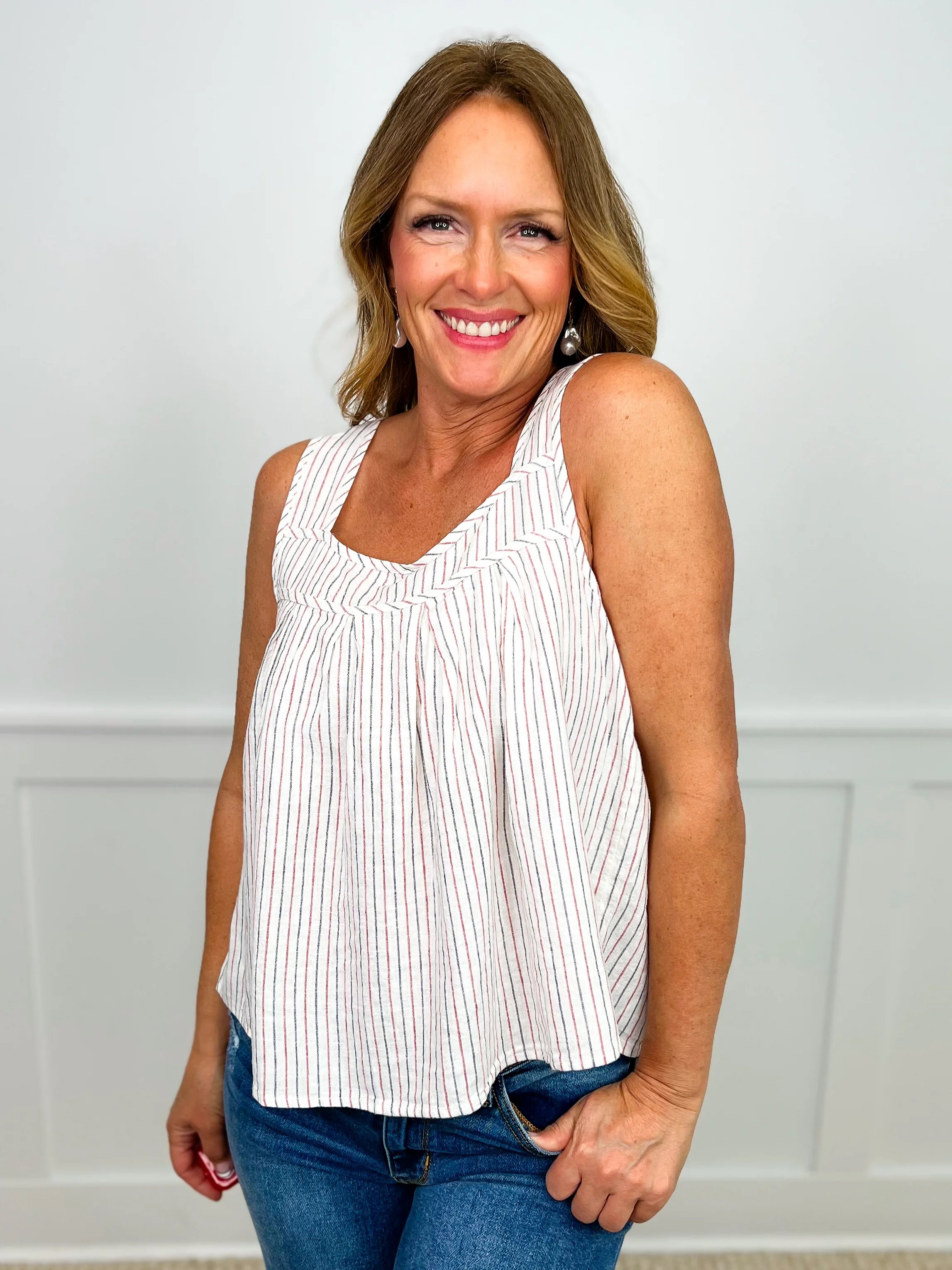 Festive Freedom White Avery Mae Tank Top - Image 3