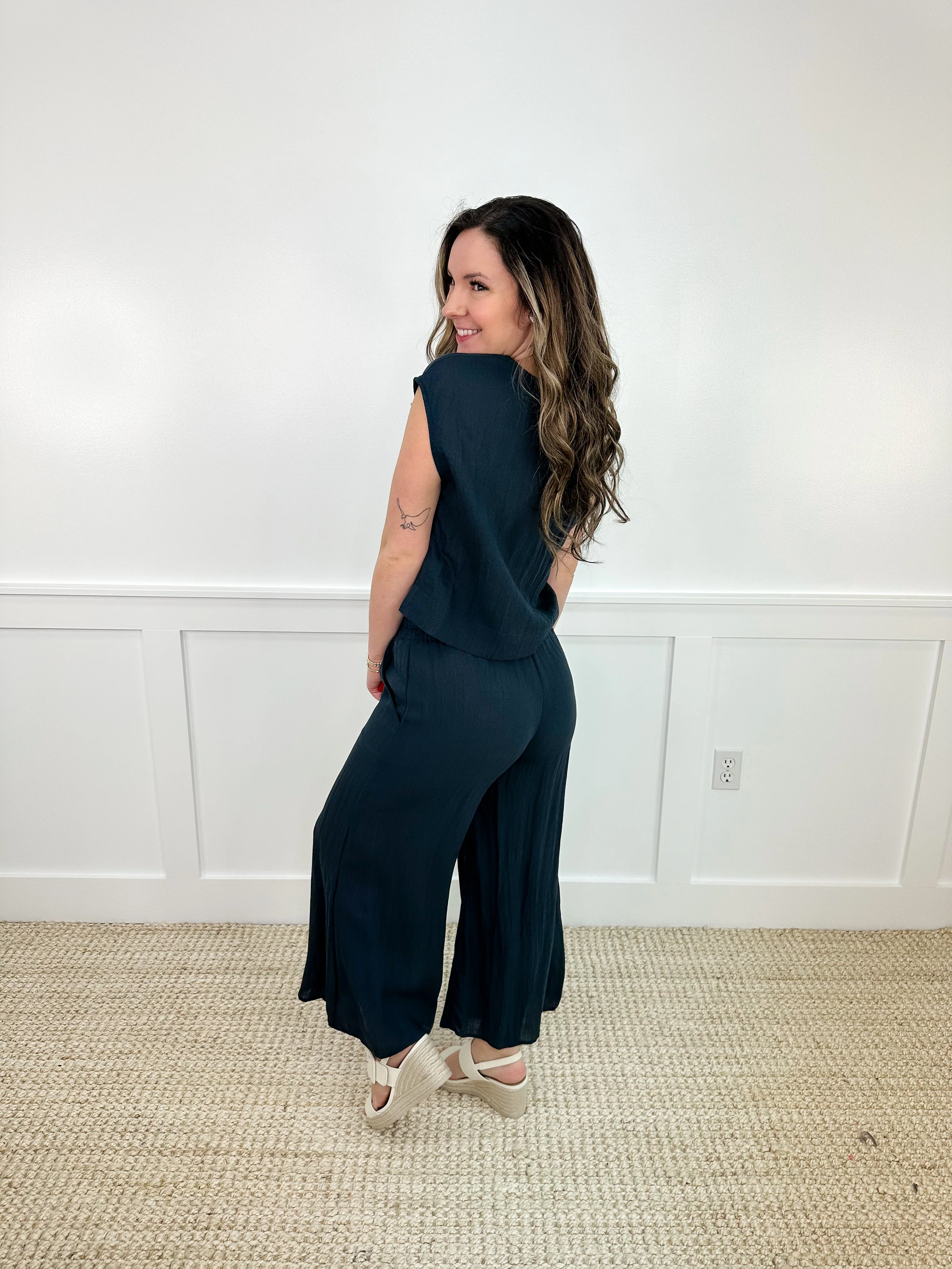 Find Me Around High-Rise Rayon Blend Wide Leg Avery Mae Cropped Bottoms - 3 colors! - Image 3