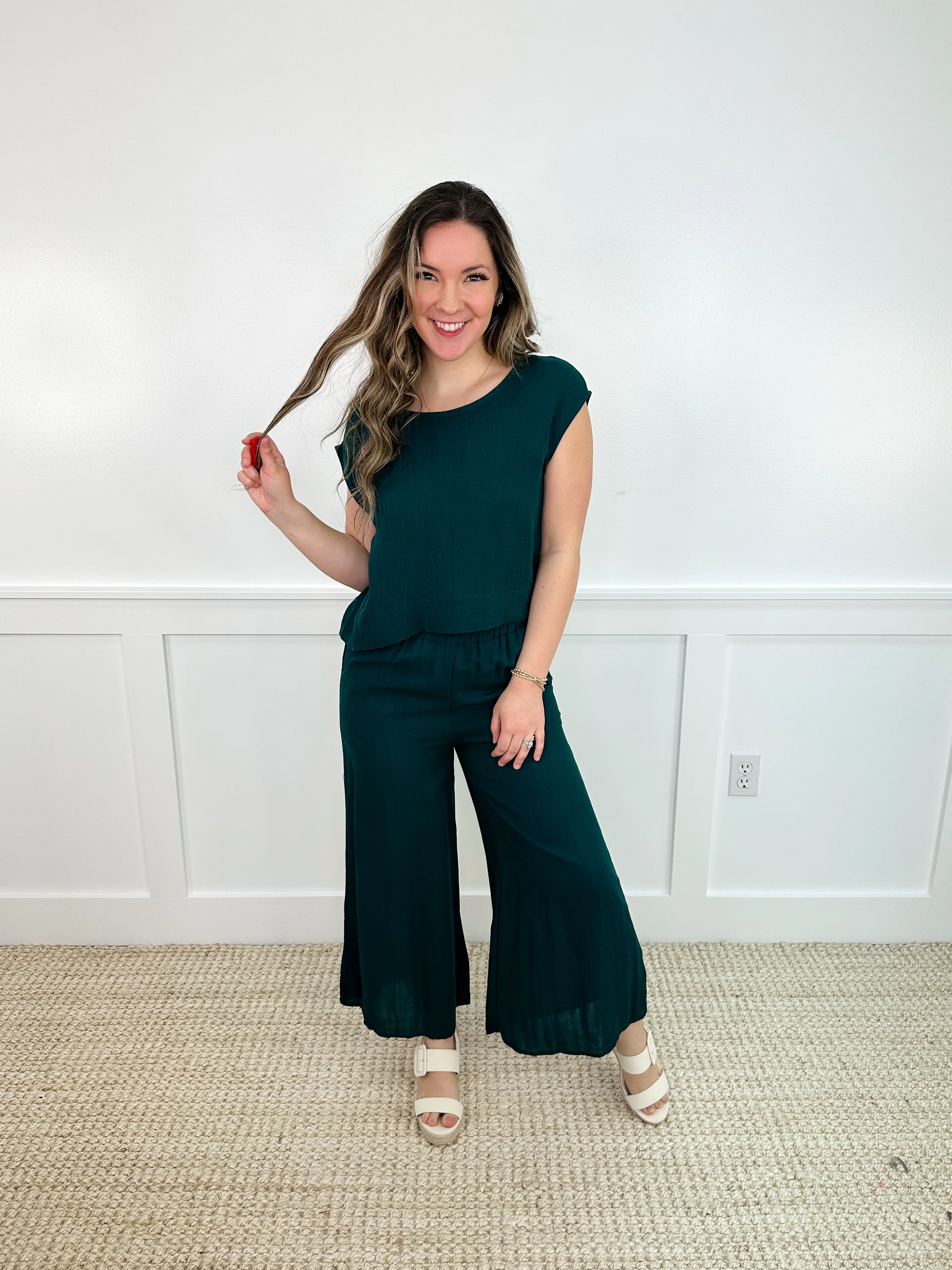 Find Me Around High-Rise Rayon Blend Wide Leg Avery Mae Cropped Bottoms - 3 colors! - Image 5