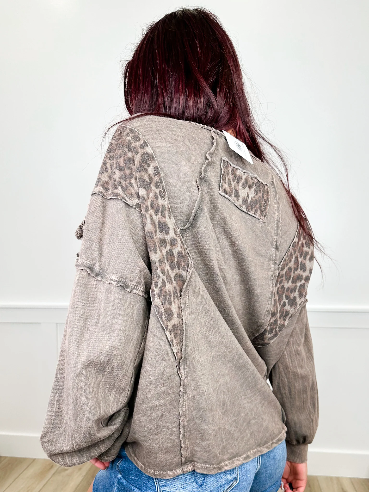 Forever Fierce Cotton Long Sleeve Brown Avery Mae Top - Image 3