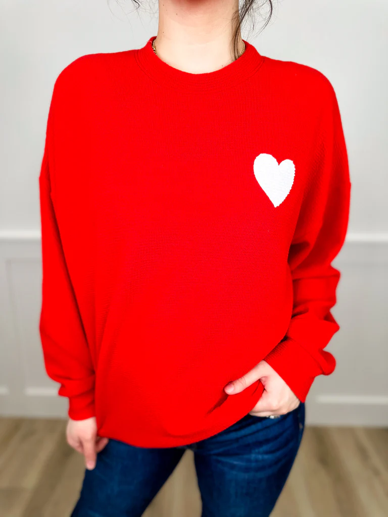 Found Somebody New Knit Long Sleeve Avery Mae Graphic Top - 2 colors! - Image 2